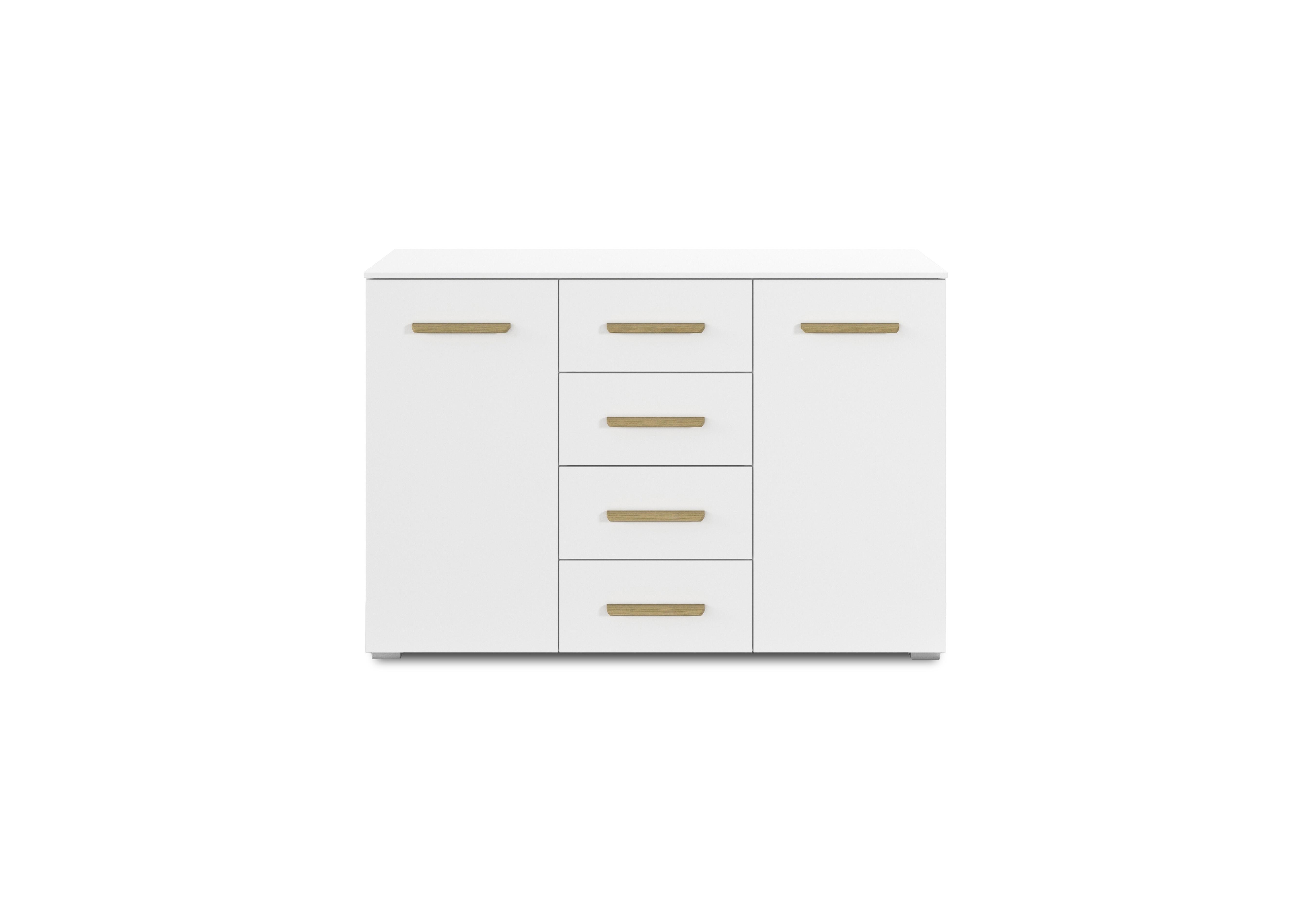 Flavia 2 Door 4 Drawer Decor Chest in Al772 Alphine White on Furniture Village