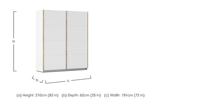 Flavia 181cm 2 Door Decor Sliding Wardrobe in  on Furniture Village