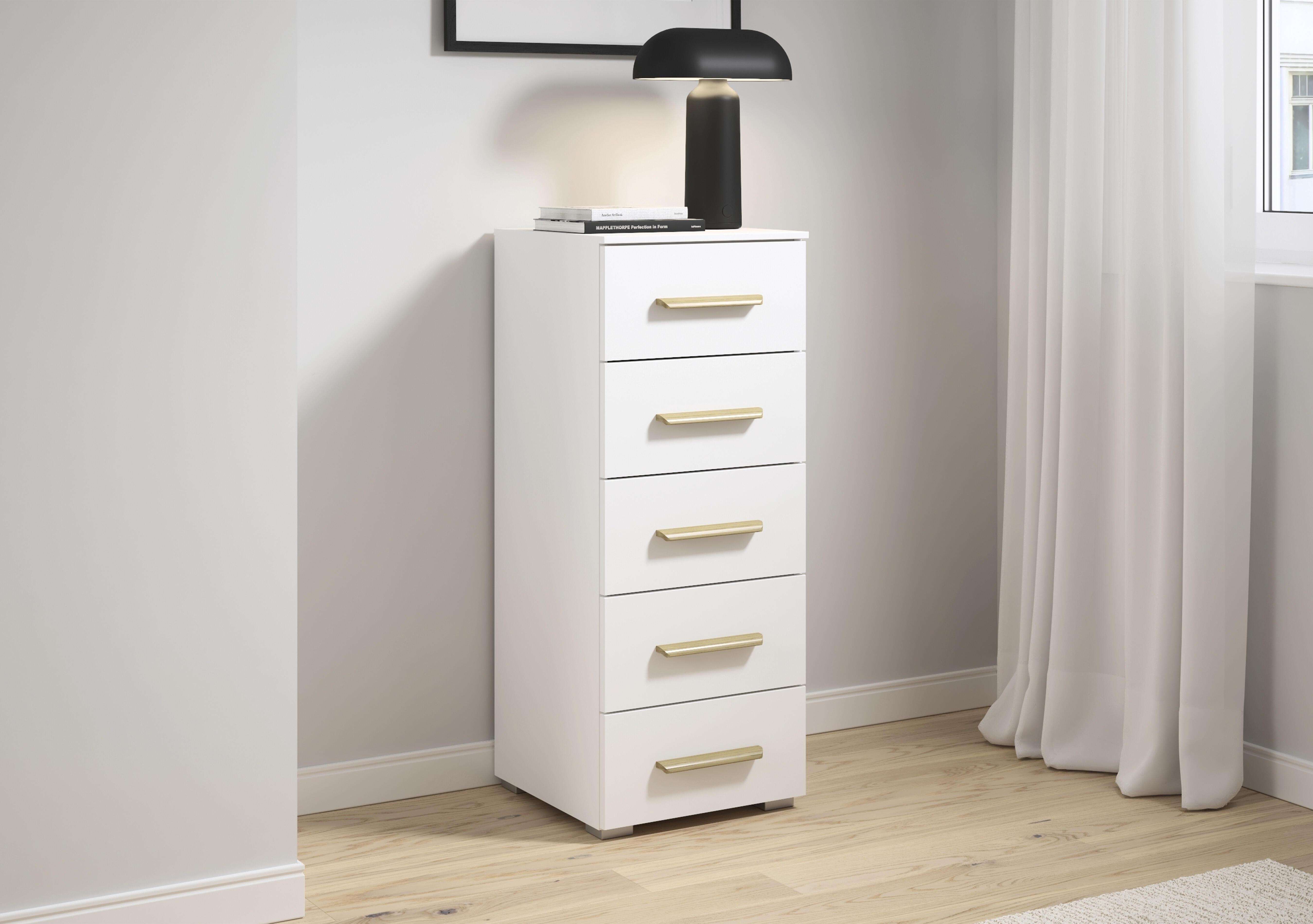 Flavia 5 Drawer Decor Tall Chest in  on Furniture Village