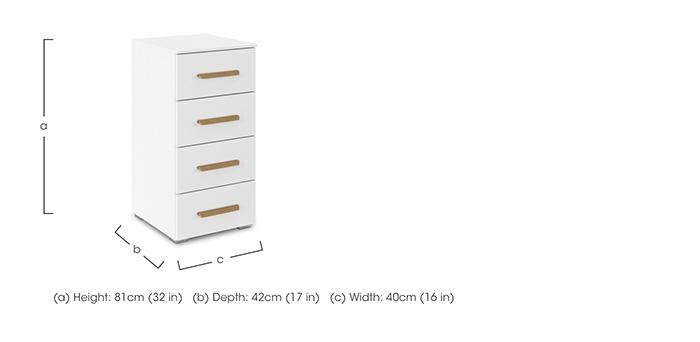 Flavia 4 Drawer Decor Narrow Chest in  on Furniture Village