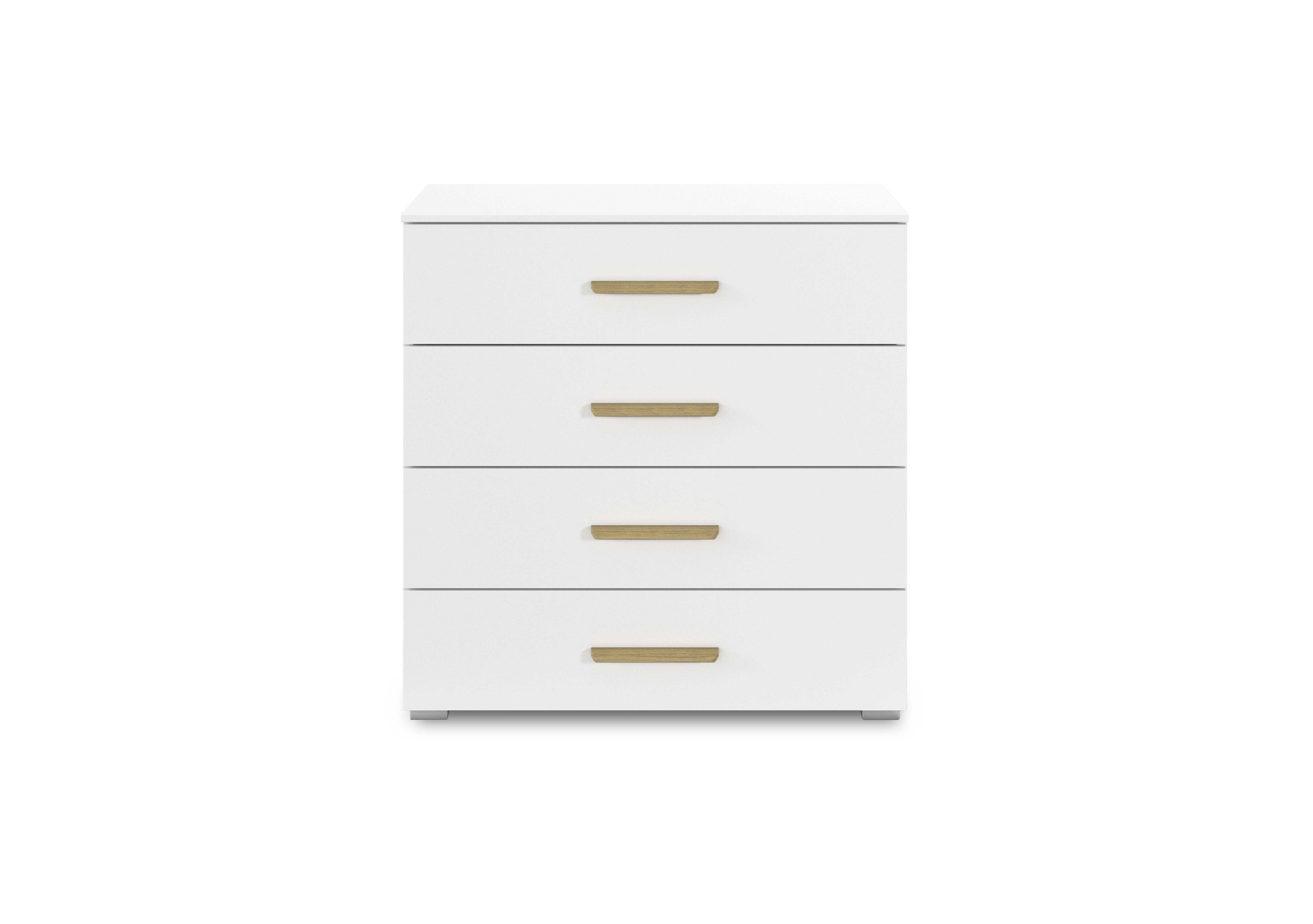Flavia 4 Drawer Decor Wide Chest in Al772 Alphine White on Furniture Village