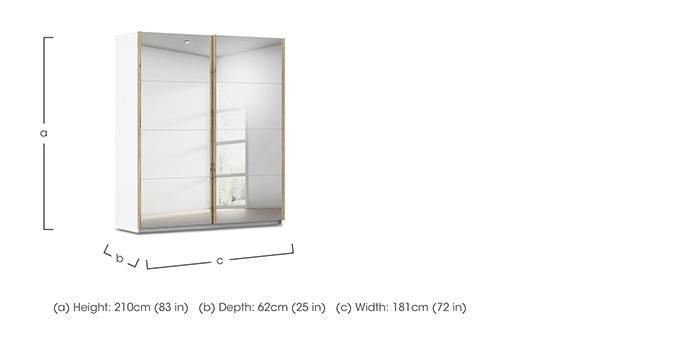Flavia 181cm 2 Door Decor Mirror Sliding Wardrobe in  on Furniture Village