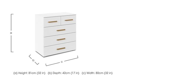 Flavia 2+3 Drawer Decor Chest in  on Furniture Village