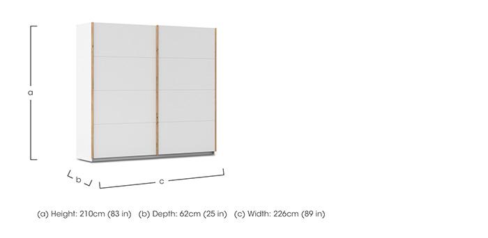Flavia 226cm 2 Door Decor Sliding Wardrobe in  on Furniture Village