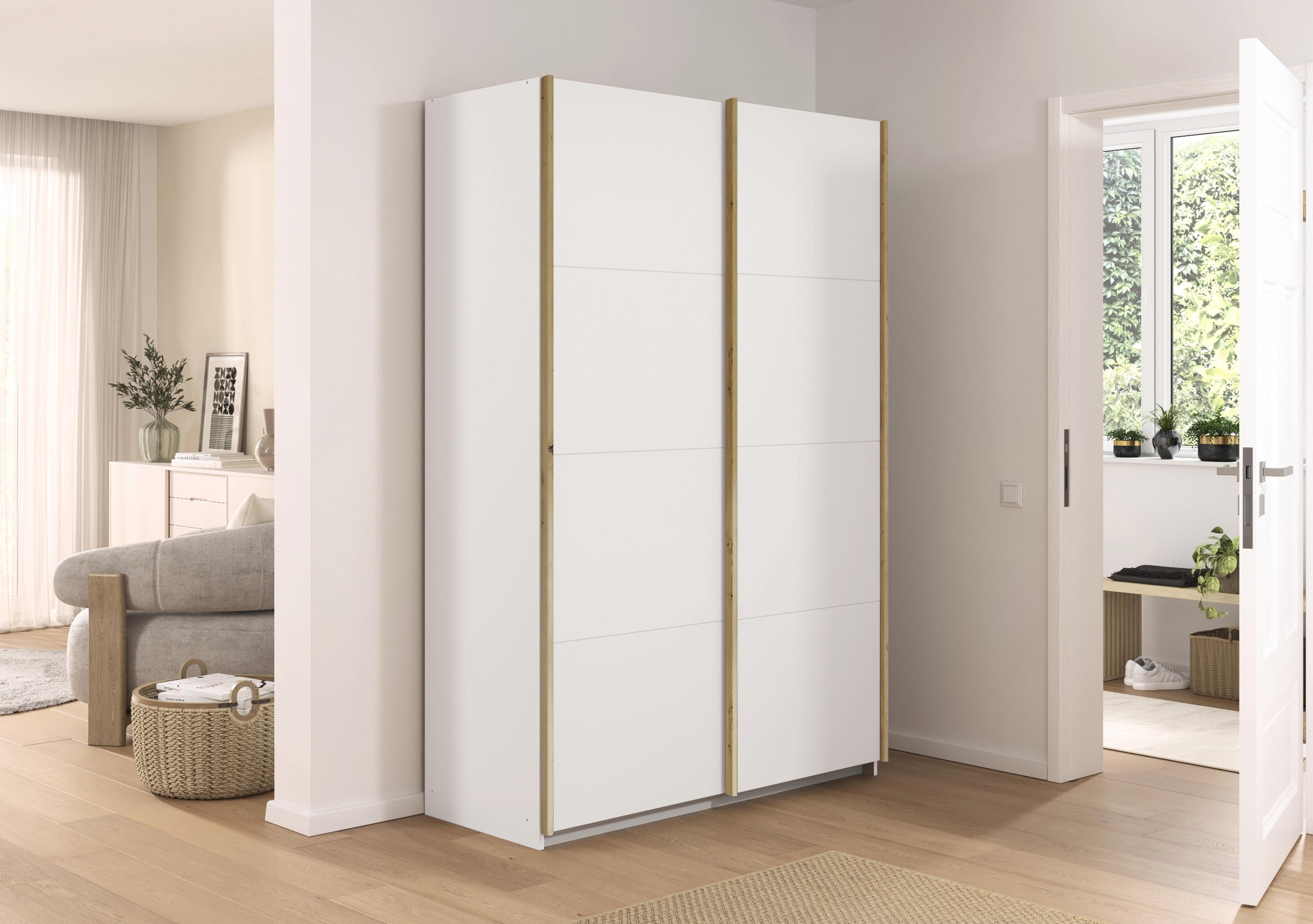 Flavia 136cm 2 Door Decor Sliding Wardrobe in  on Furniture Village