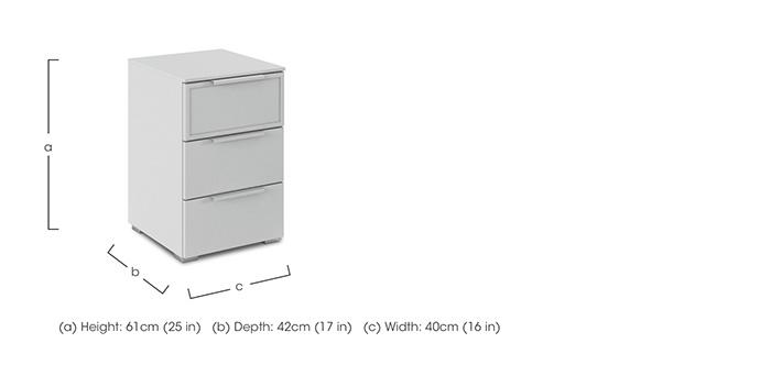 Cadre 3 Drawer Bedside Cabinet in  on Furniture Village