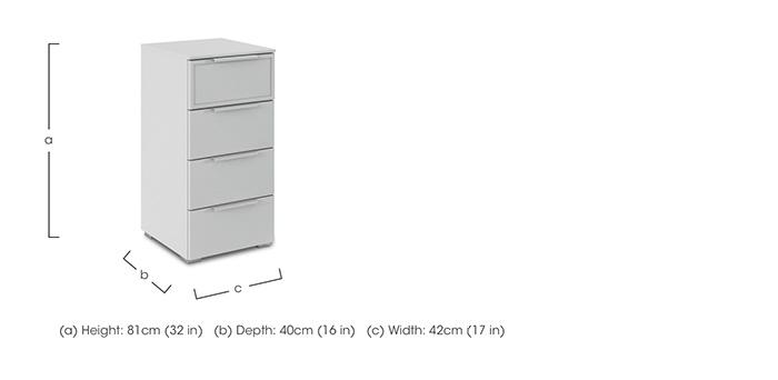Cadre 4 Drawer Narrow Chest in  on Furniture Village