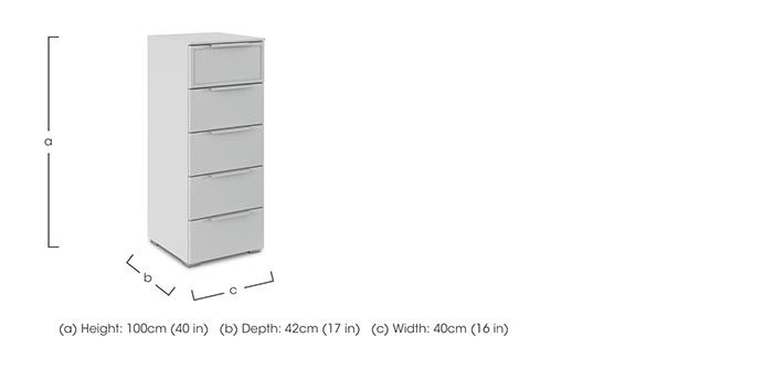 Cadre 5 Drawer Tall Chest in  on Furniture Village