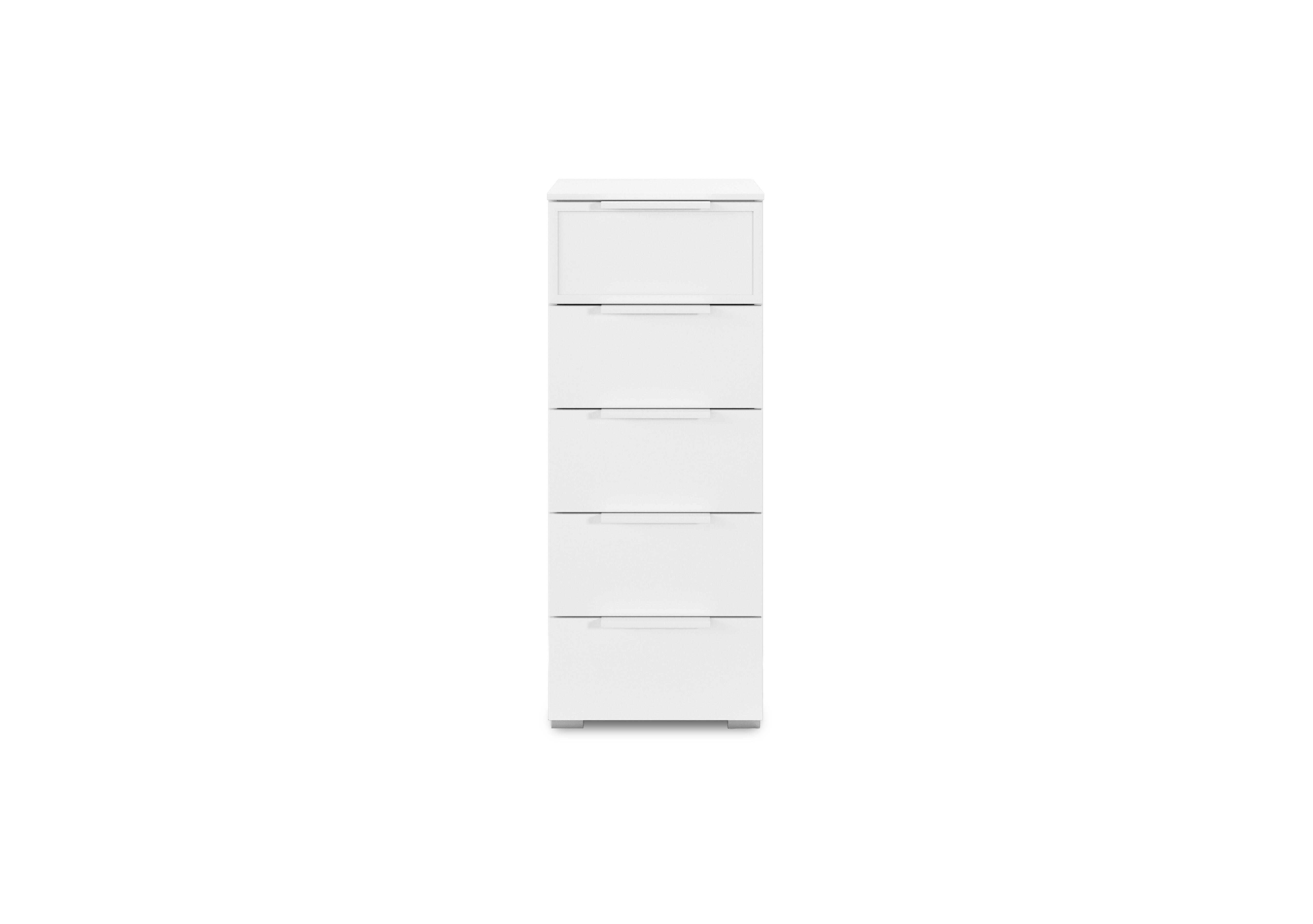Cadre 5 Drawer Tall Chest in Al757 Alpine White on Furniture Village