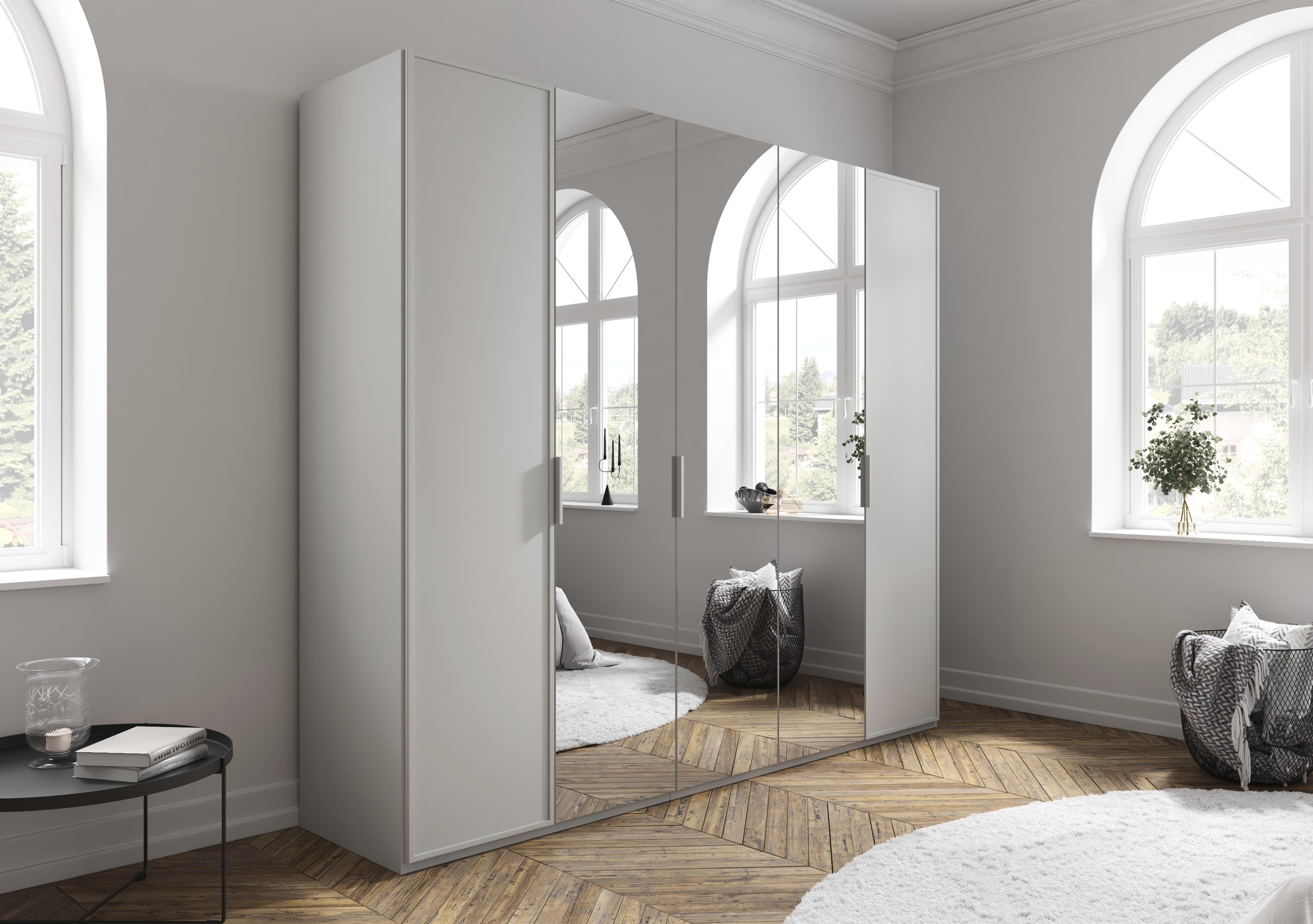 Cadre 251cm 5 Door Hinged Wardrobe with 3 Mirror Doors in  on Furniture Village