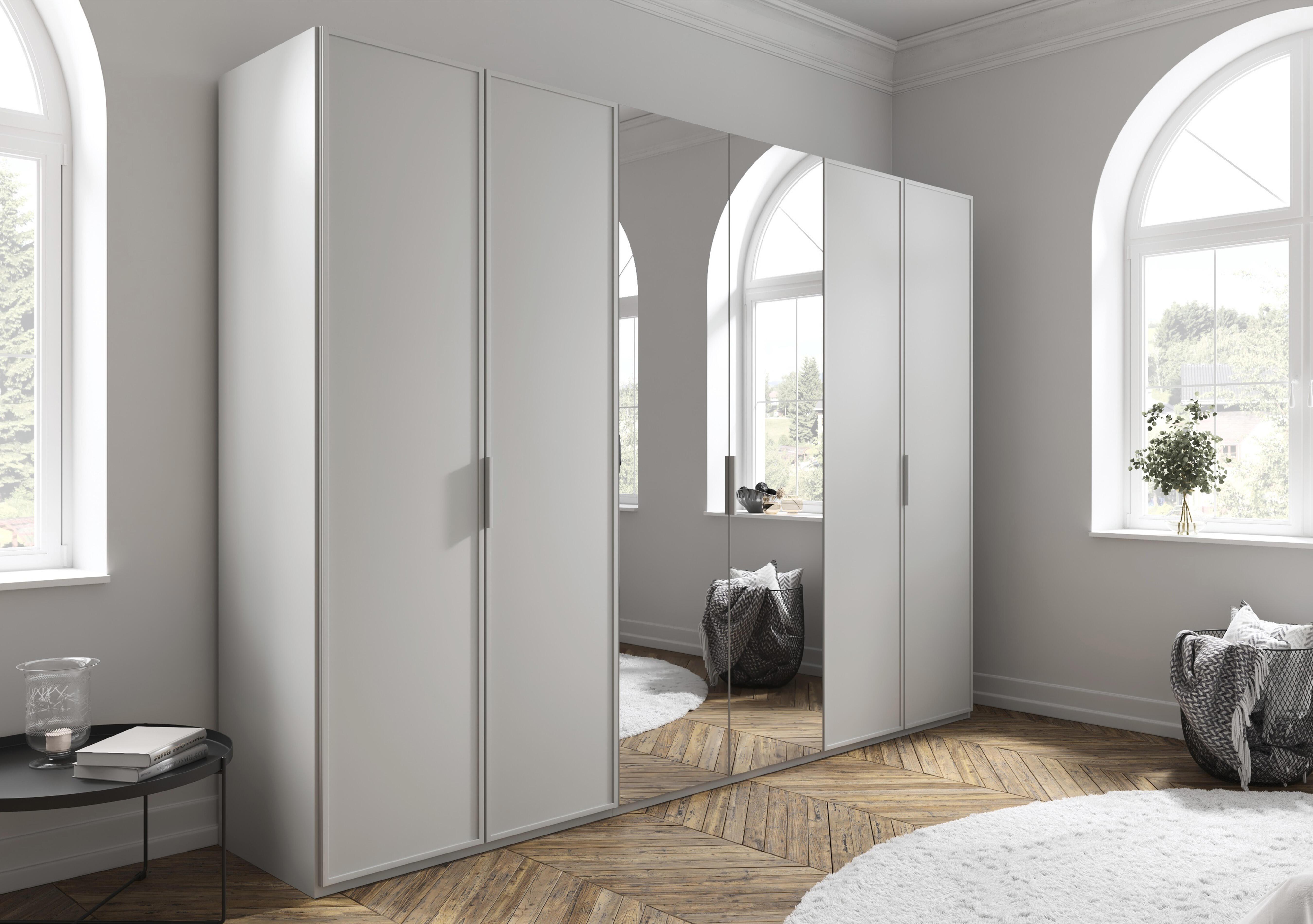 Cadre 301cm 6 Door Hinged Wardrobe with 2 Mirror Doors in  on Furniture Village