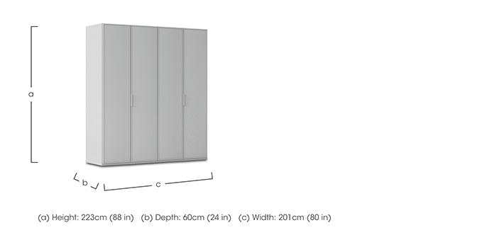 Cadre 201cm 4 Door Hinged Wardrobe in  on Furniture Village