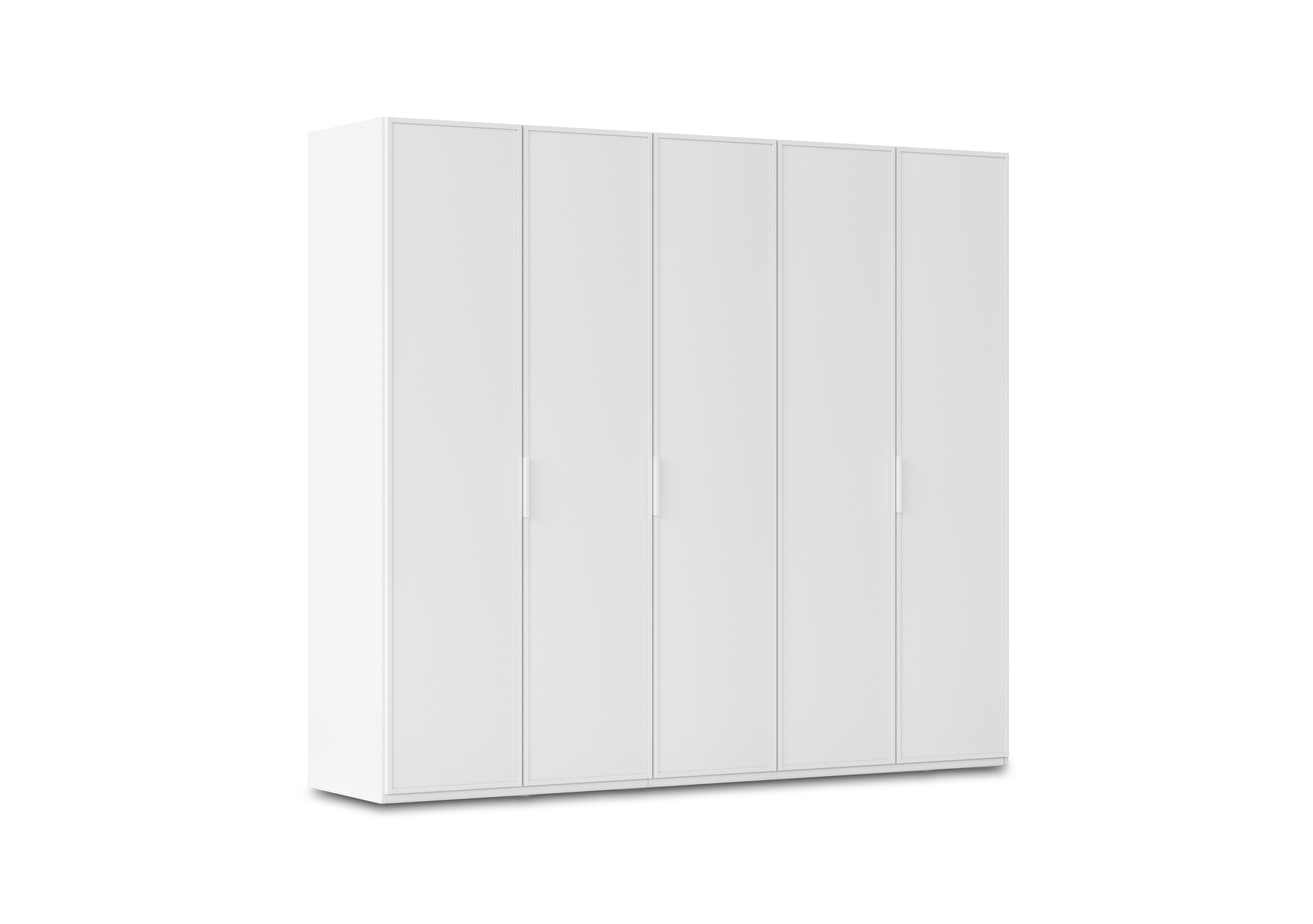 Cadre 251cm 5 Door Hinged Wardrobe in Al757 Alpine White on Furniture Village