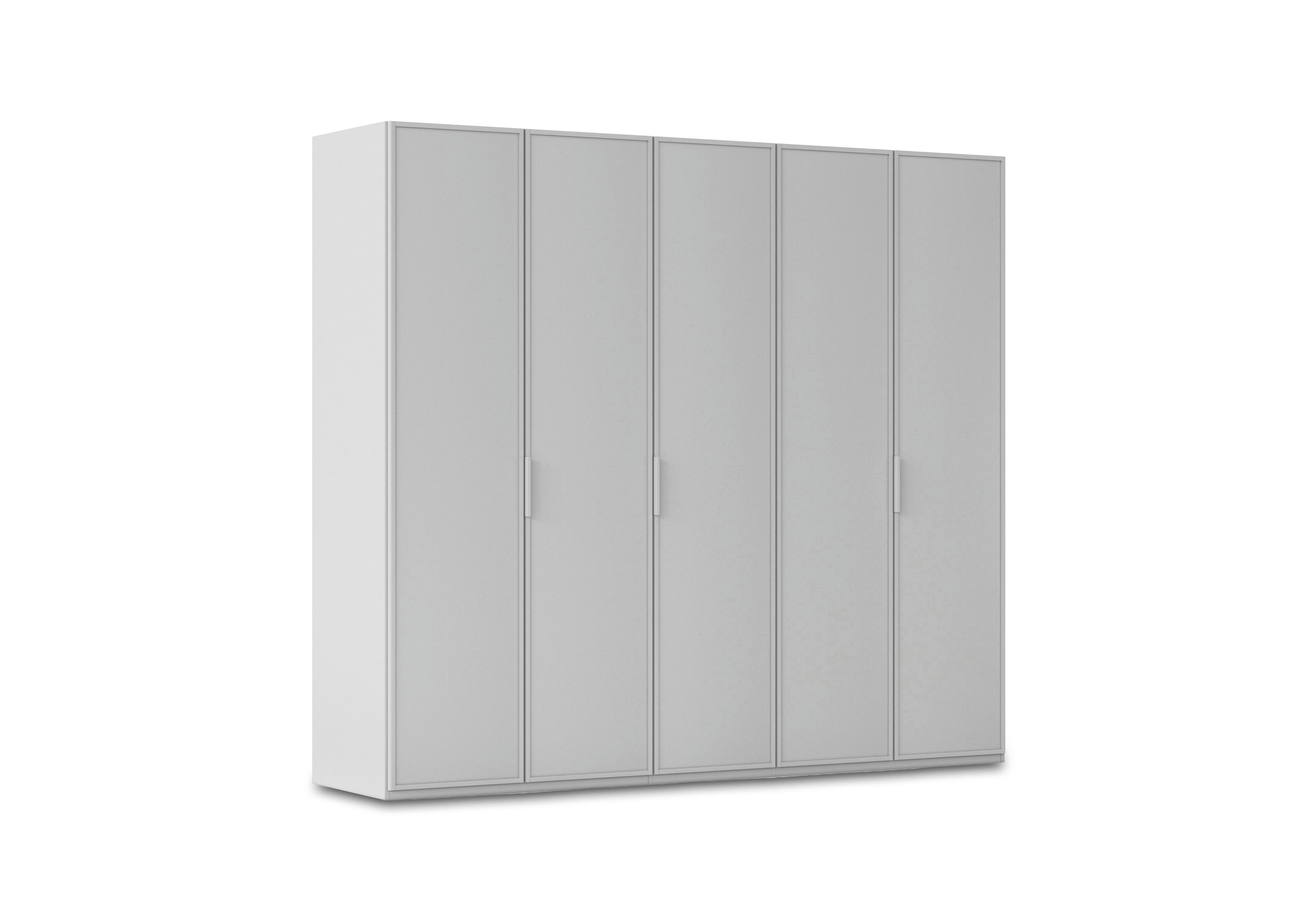 Cadre 251cm 5 Door Hinged Wardrobe in Al758  Silk Grey on Furniture Village
