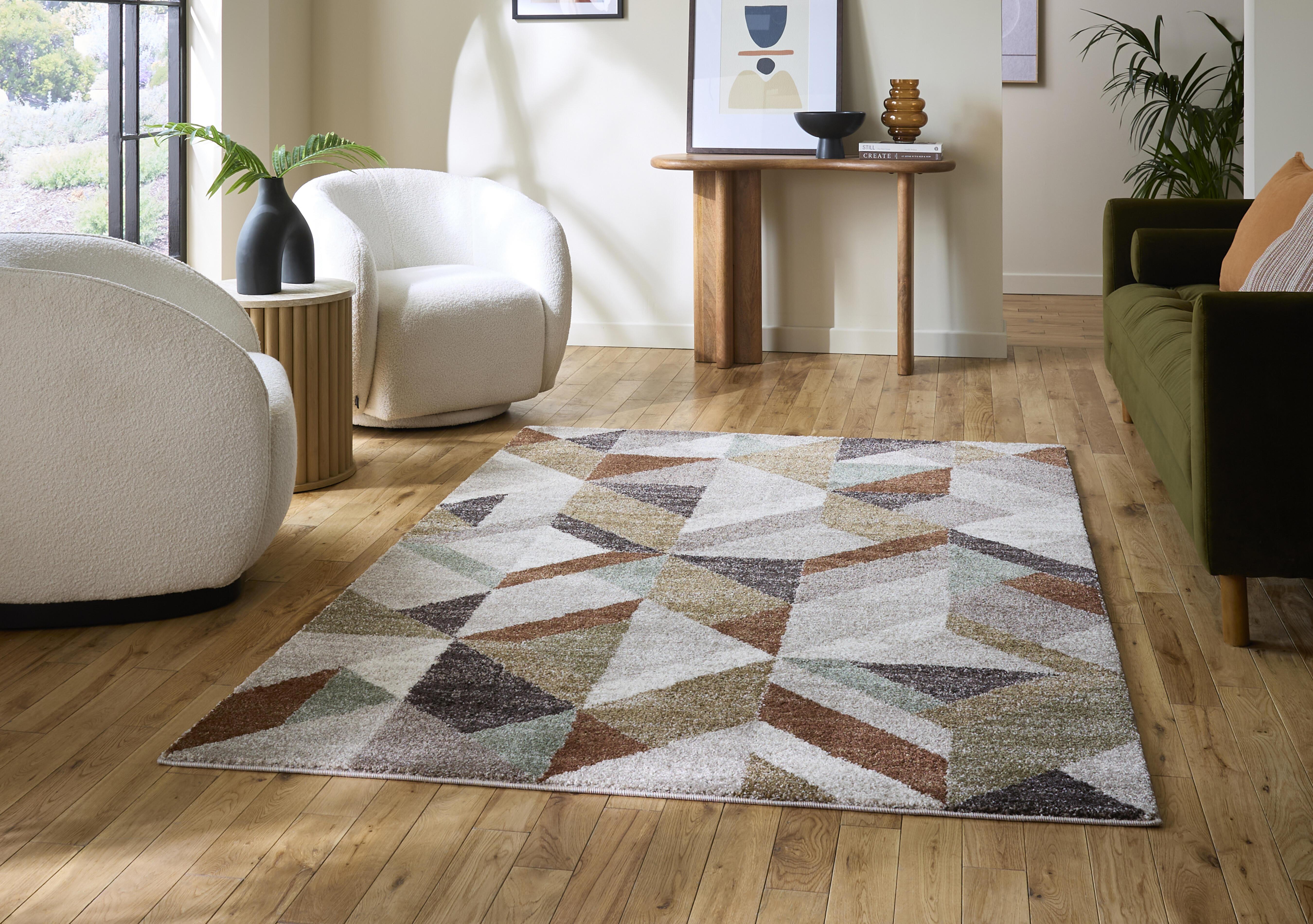 Nola Geo Rug in  on Furniture Village