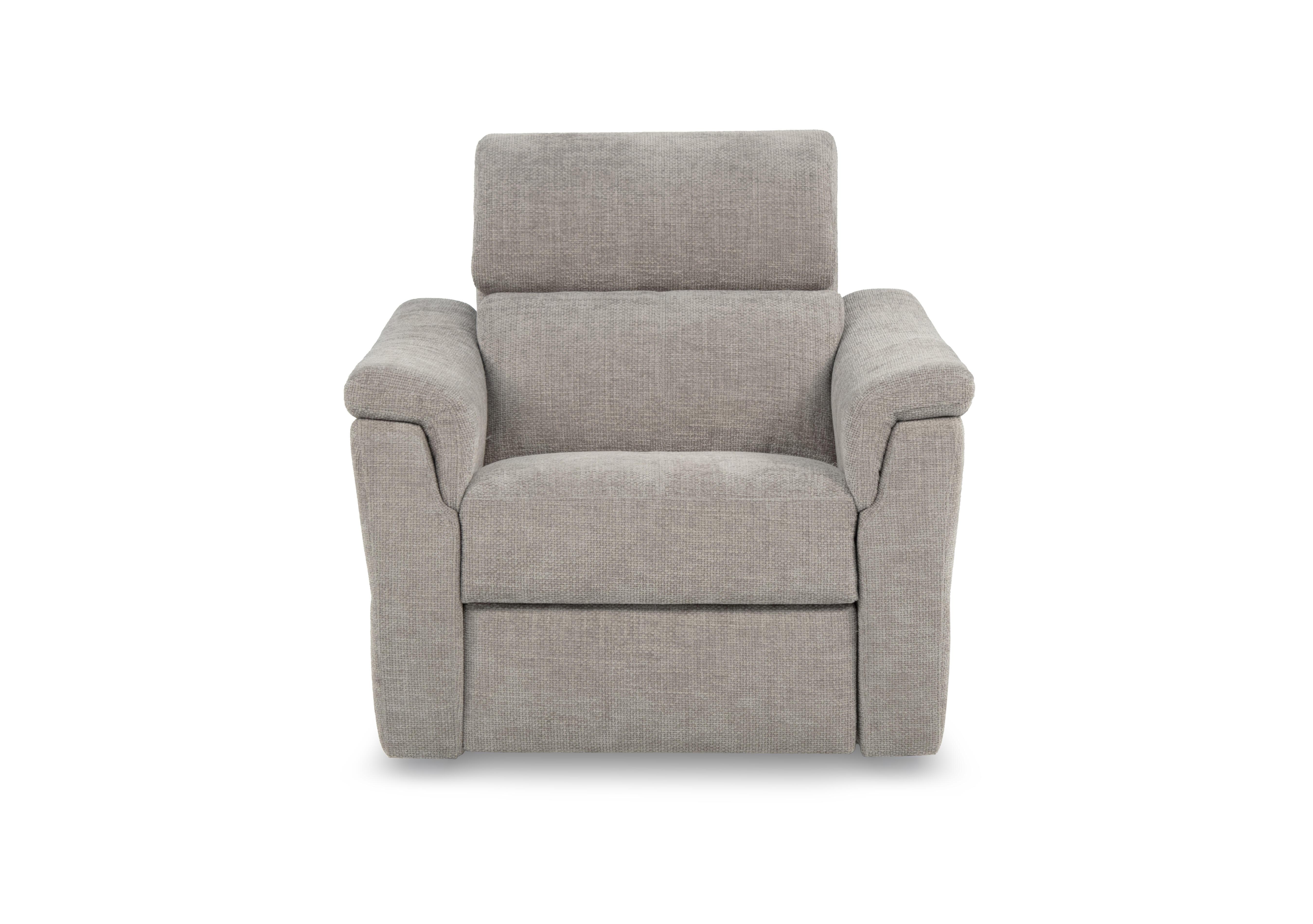 Bella Fabric Power Recliner Armchair with Power Headrest and Power Lumbar in Baobab Tortora 524 on Furniture Village