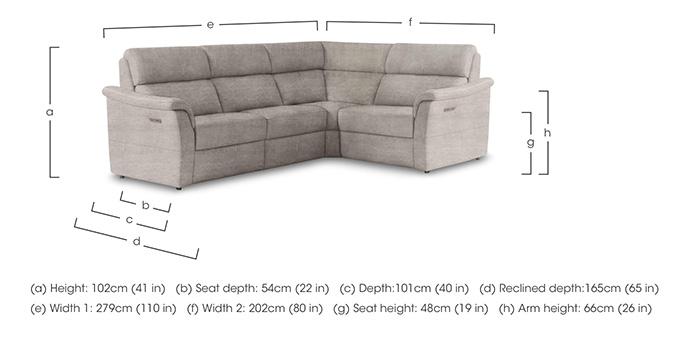 Bella Small Fabric Power Recliner Corner Sofa with Power Headrests and Power Lumbar in  on Furniture Village