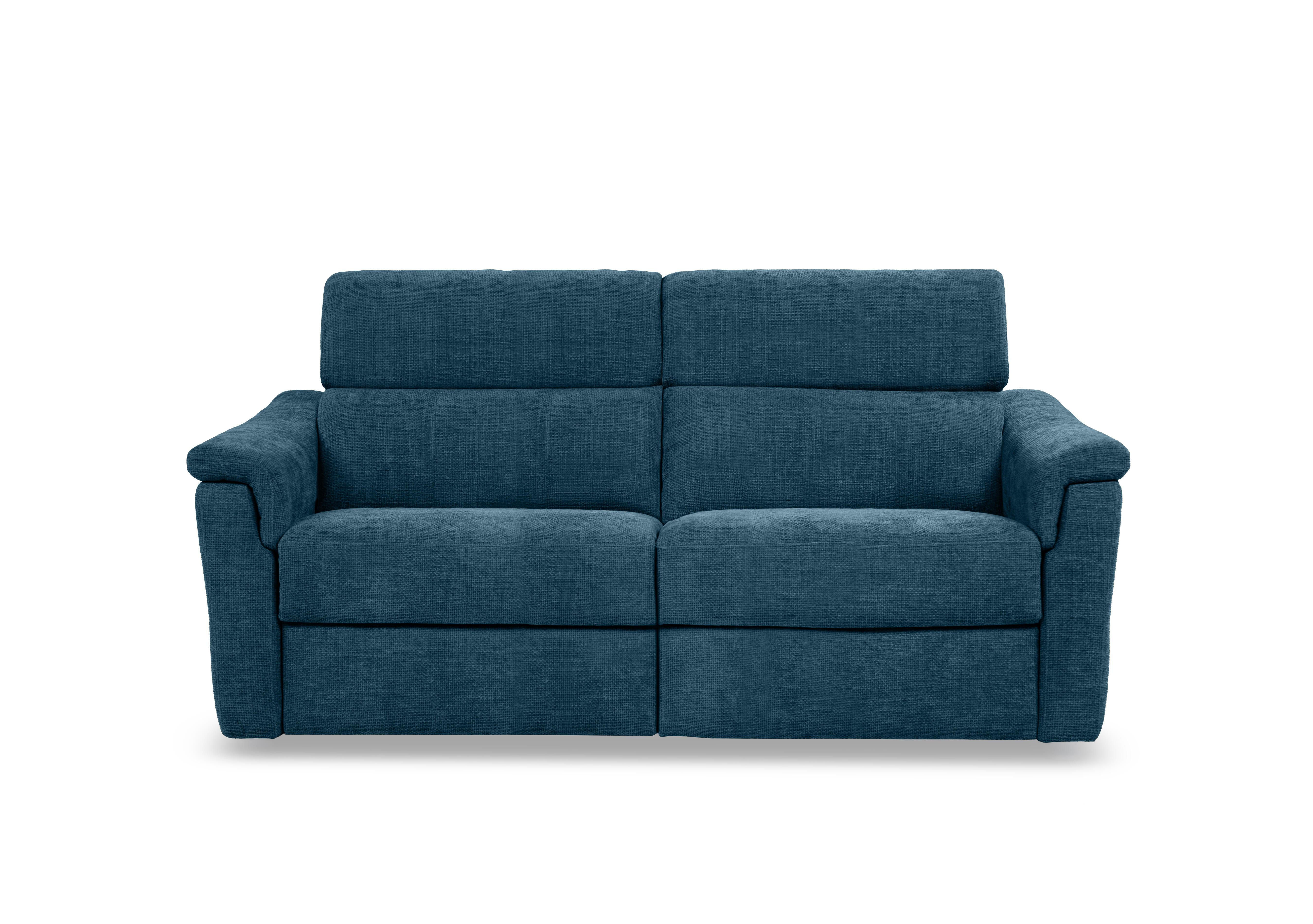 Bella 2 Seater Fabric Power Recliner Sofa with Power Headrests and Power Lumbar in Baobab Blue 557 on Furniture Village