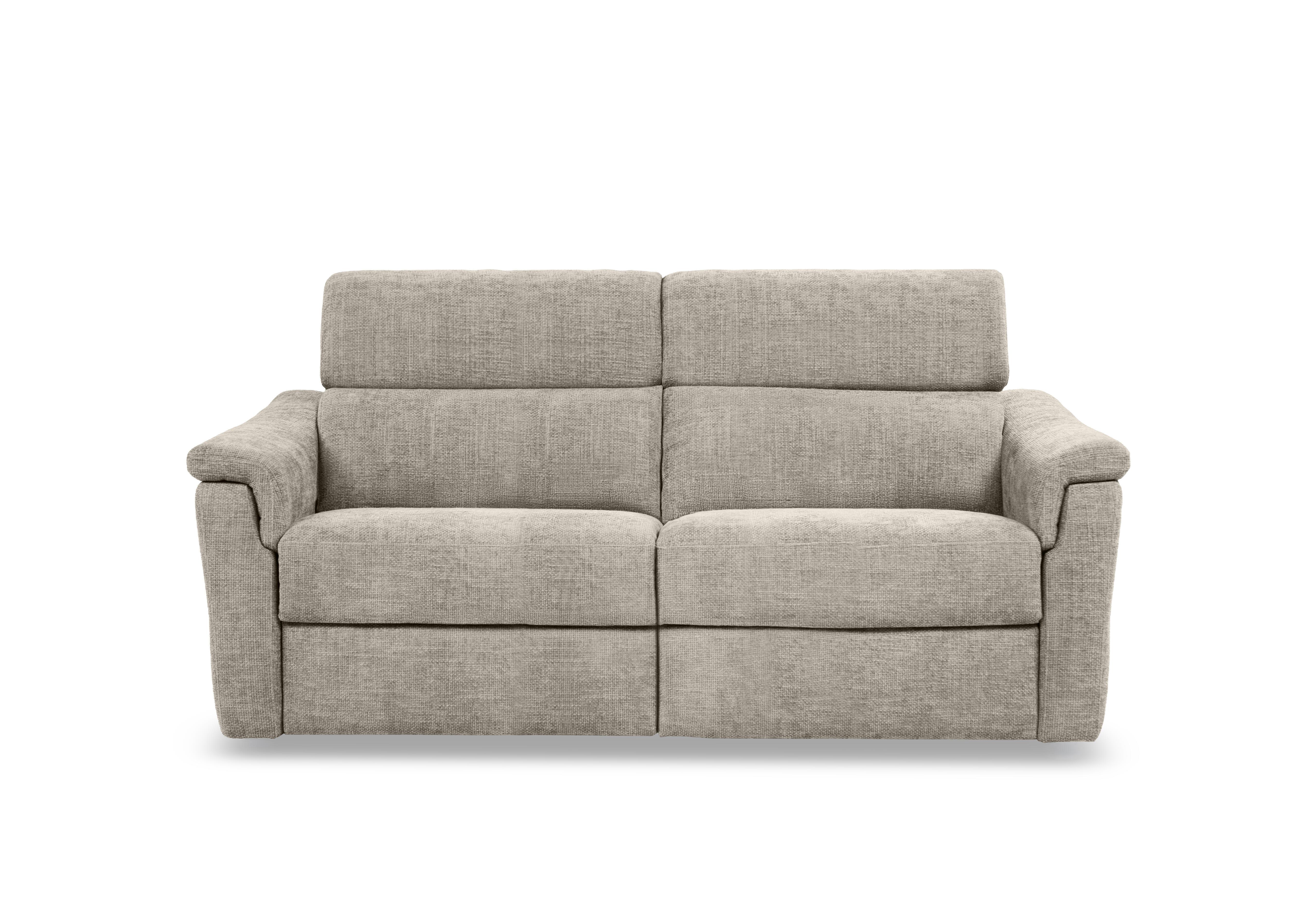 Bella 2 Seater Fabric Power Recliner Sofa with Power Headrests and Power Lumbar in Zoia Beige 9020 on Furniture Village