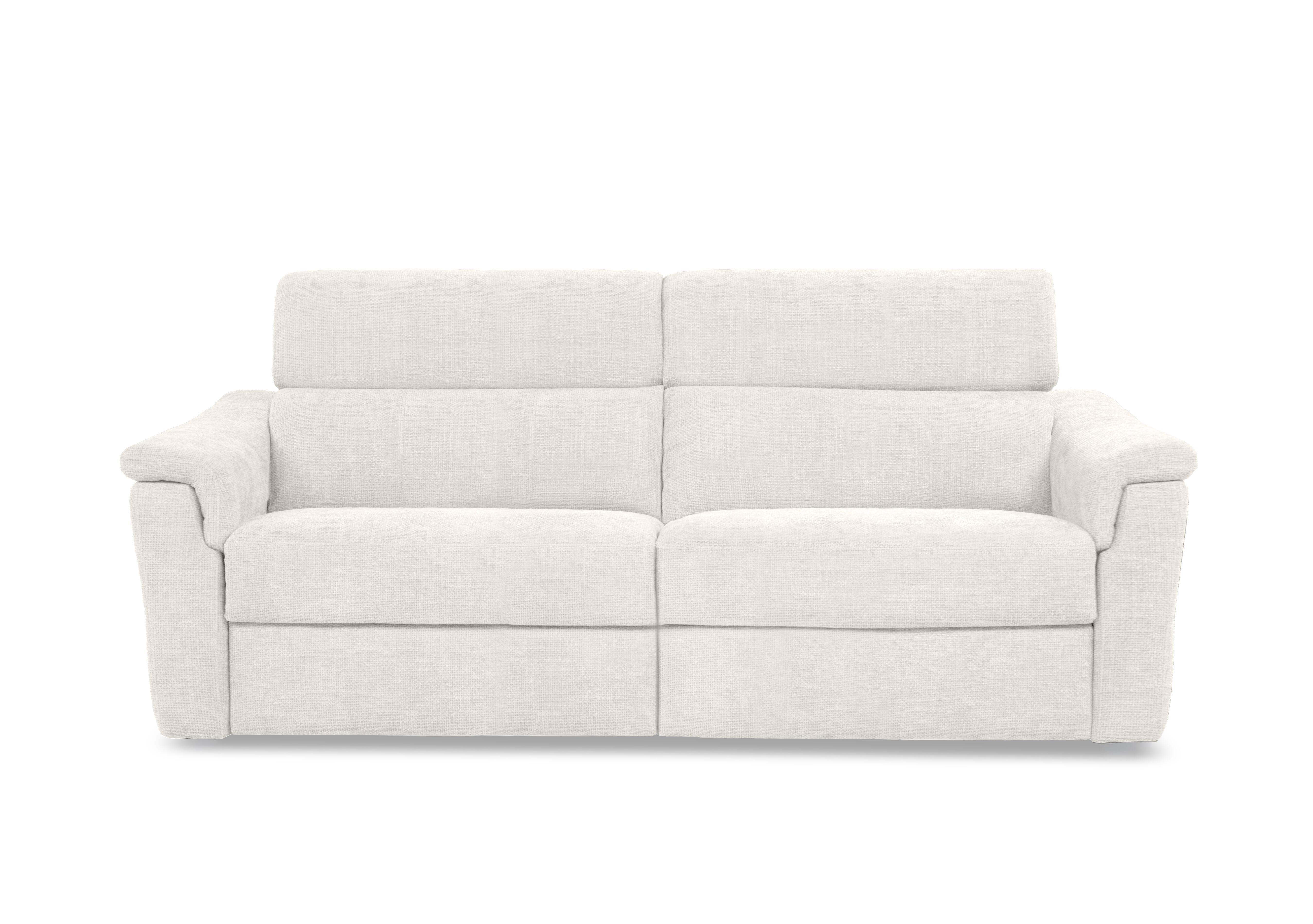 Bella 3 Seater Fabric Power Recliner Sofa with Power Headrests and Power Lumbar in Baobab Bianco 500 on Furniture Village