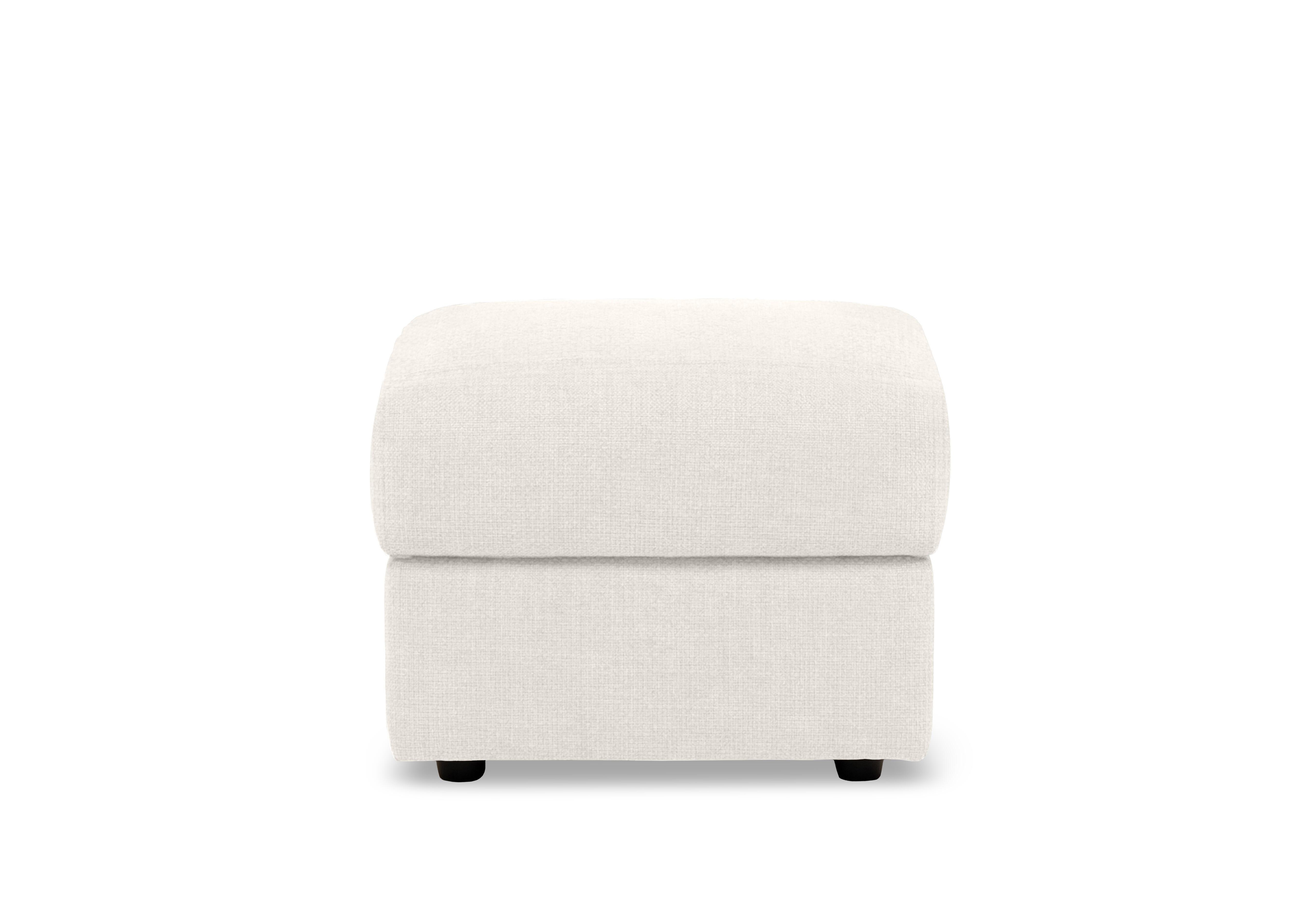 Bella Square Fabric Storage Footstool in Baobab Bianco 500 on Furniture Village