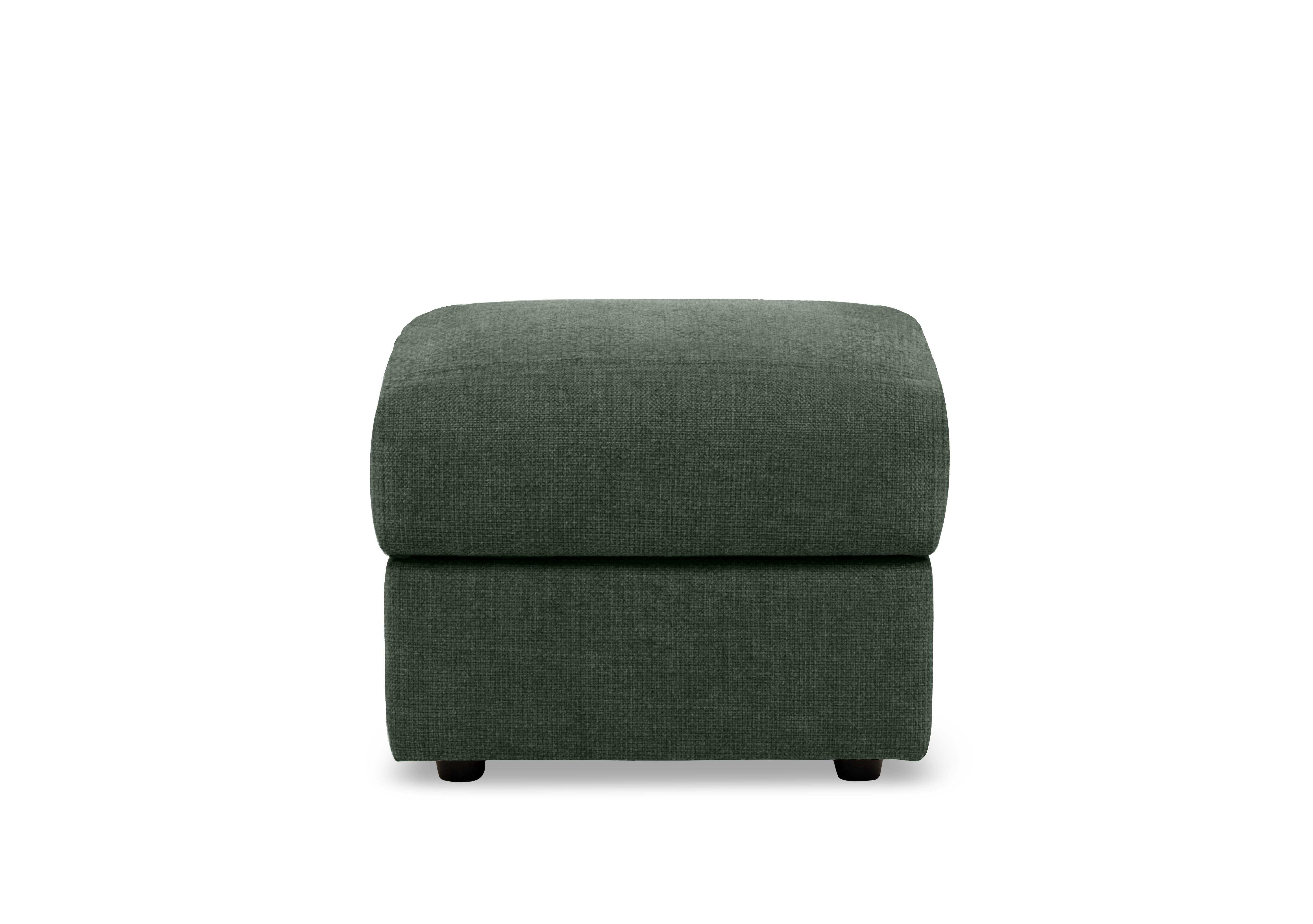 Bella Square Fabric Storage Footstool in Baobab Verde 558 on Furniture Village