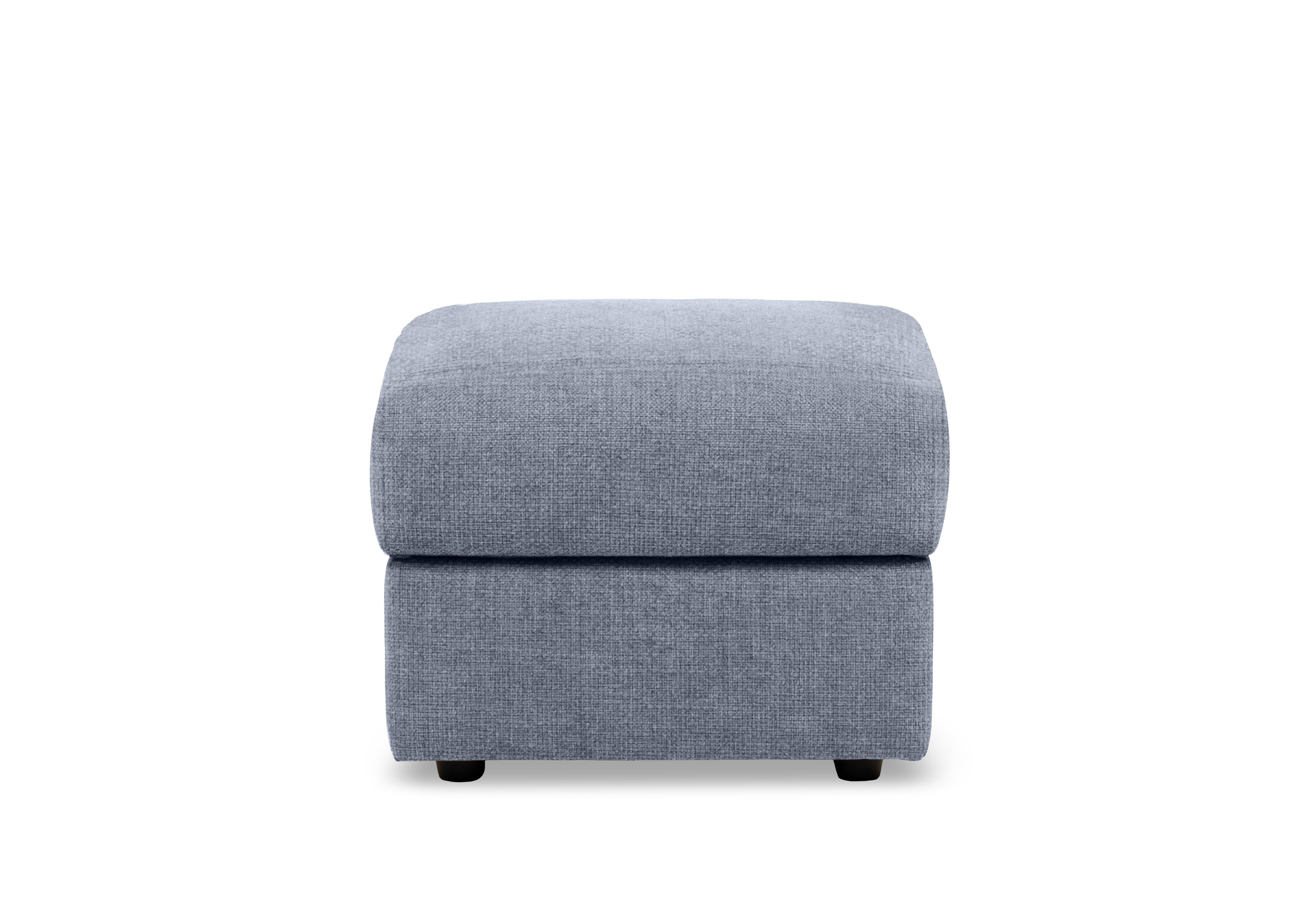 Bella Square Fabric Storage Footstool in Zoia Baby Blue 9396 on Furniture Village