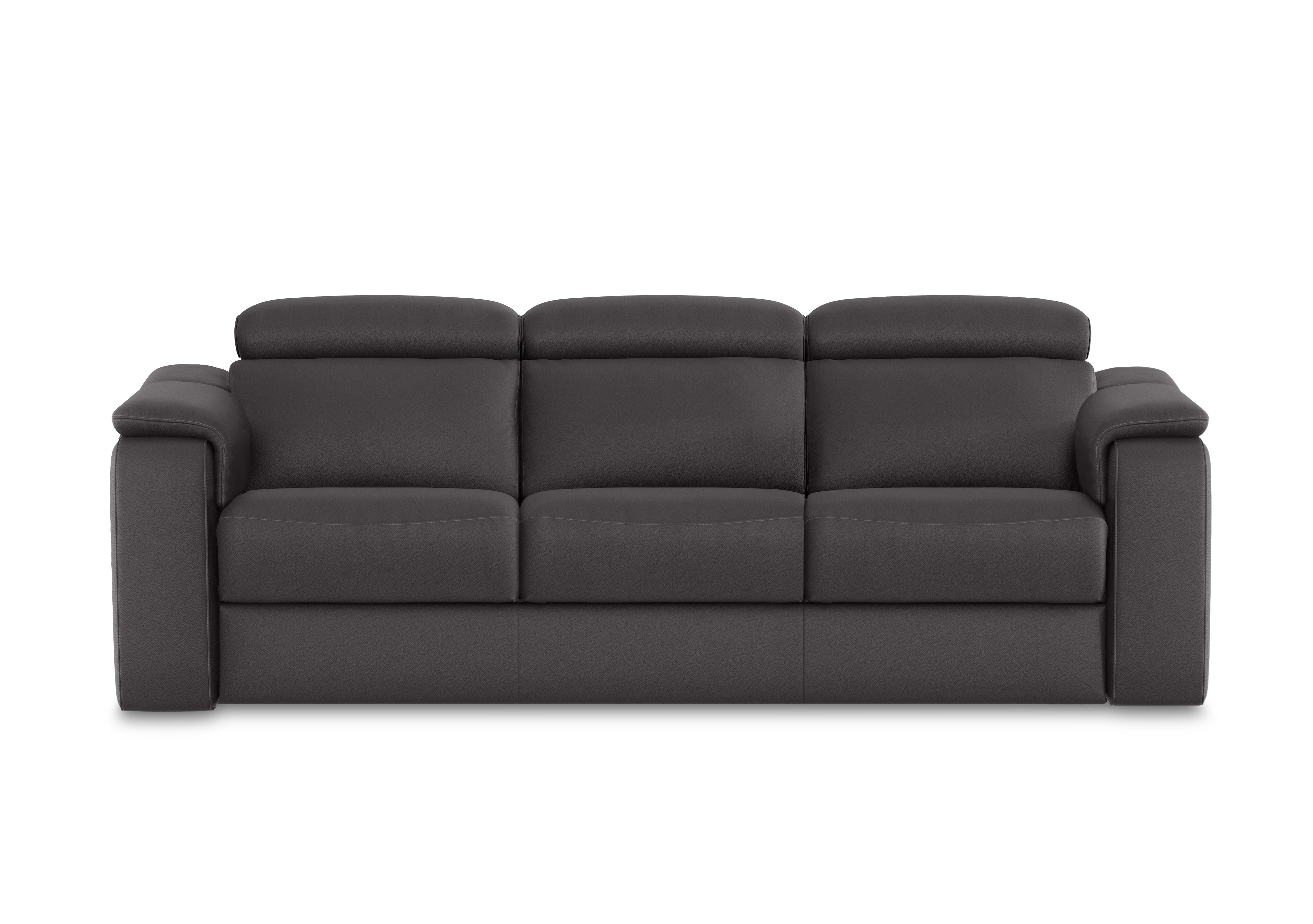 Canto 3 Seater 3 Cushion Leather Sofa in Mars Grigio 1604 on Furniture Village