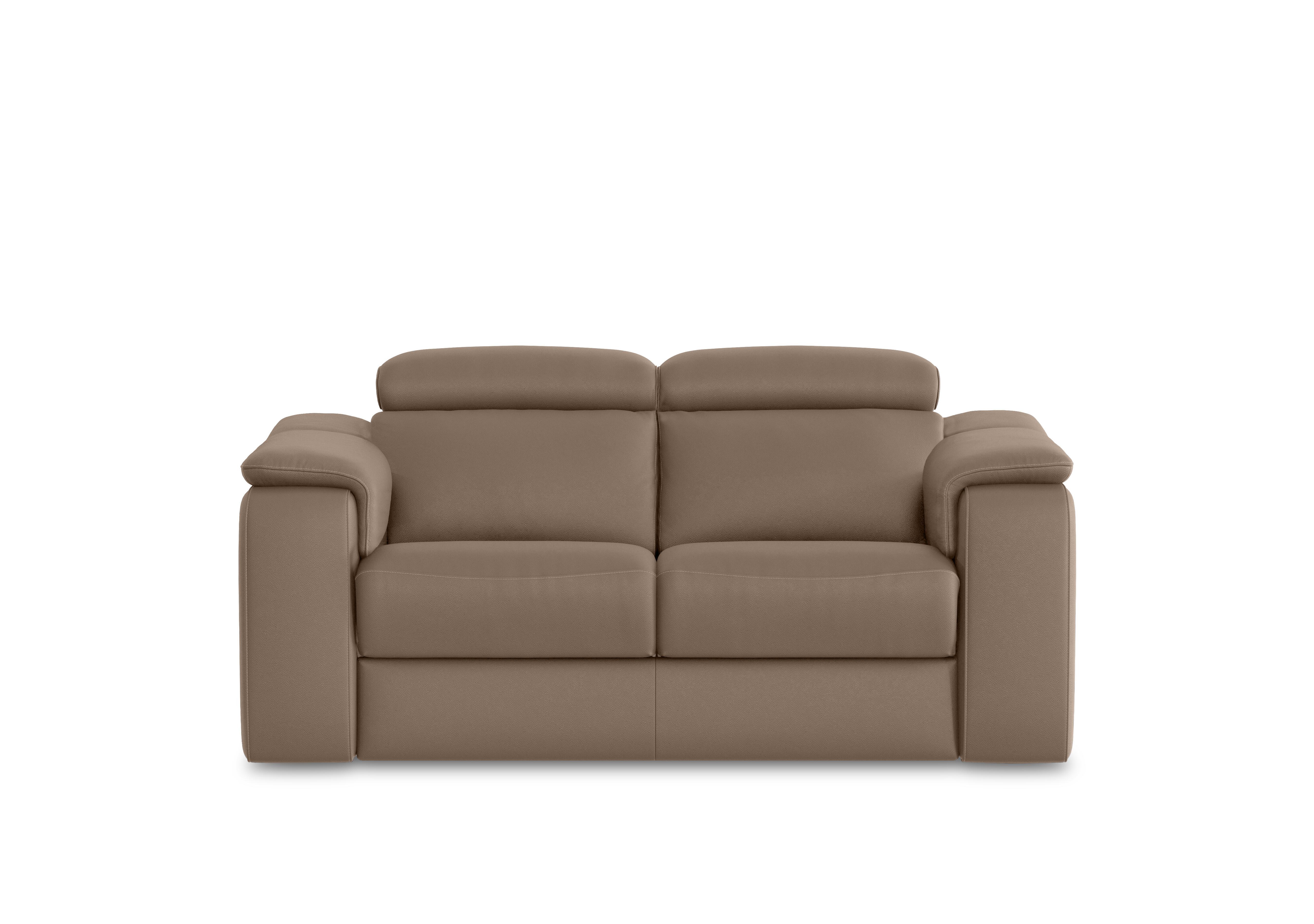 Canto 2 Seater Leather Sofa in Torello Taupe 312 on Furniture Village