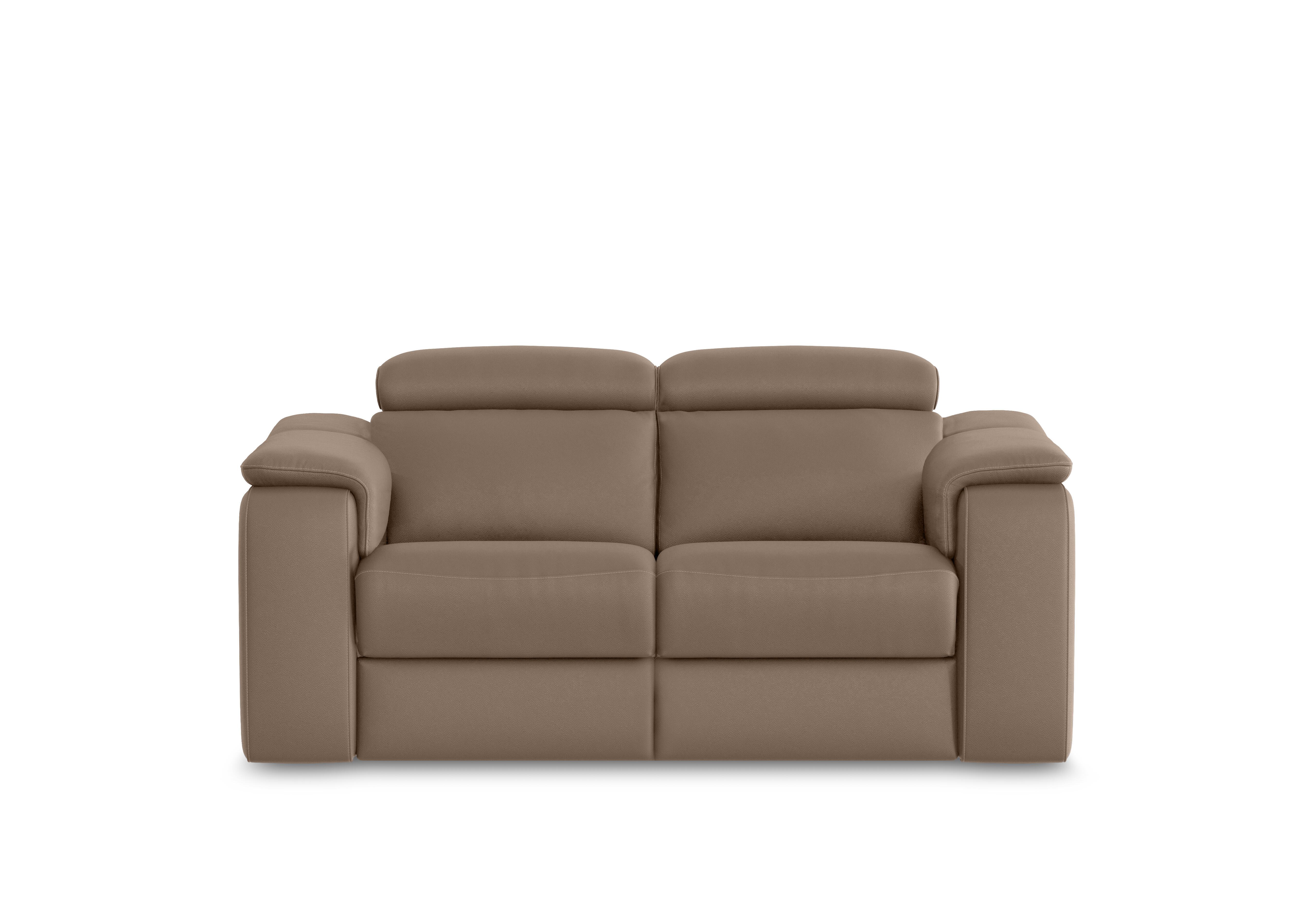 Canto 2 Seater Leather Sofa in Torello Taupe 312 on Furniture Village