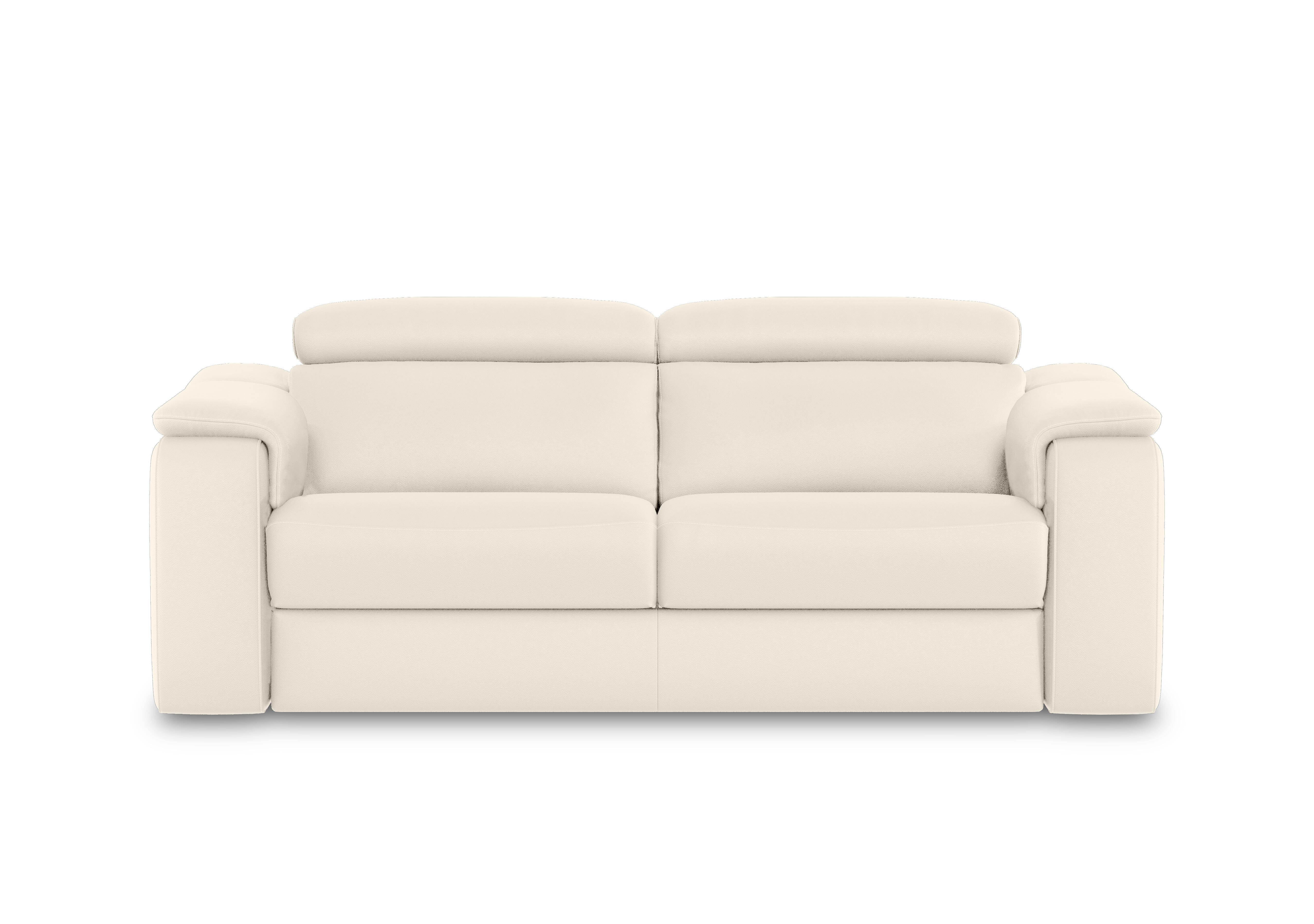 Canto 3 Seater Leather Sofa in Torello Bianco Puro 370 on Furniture Village