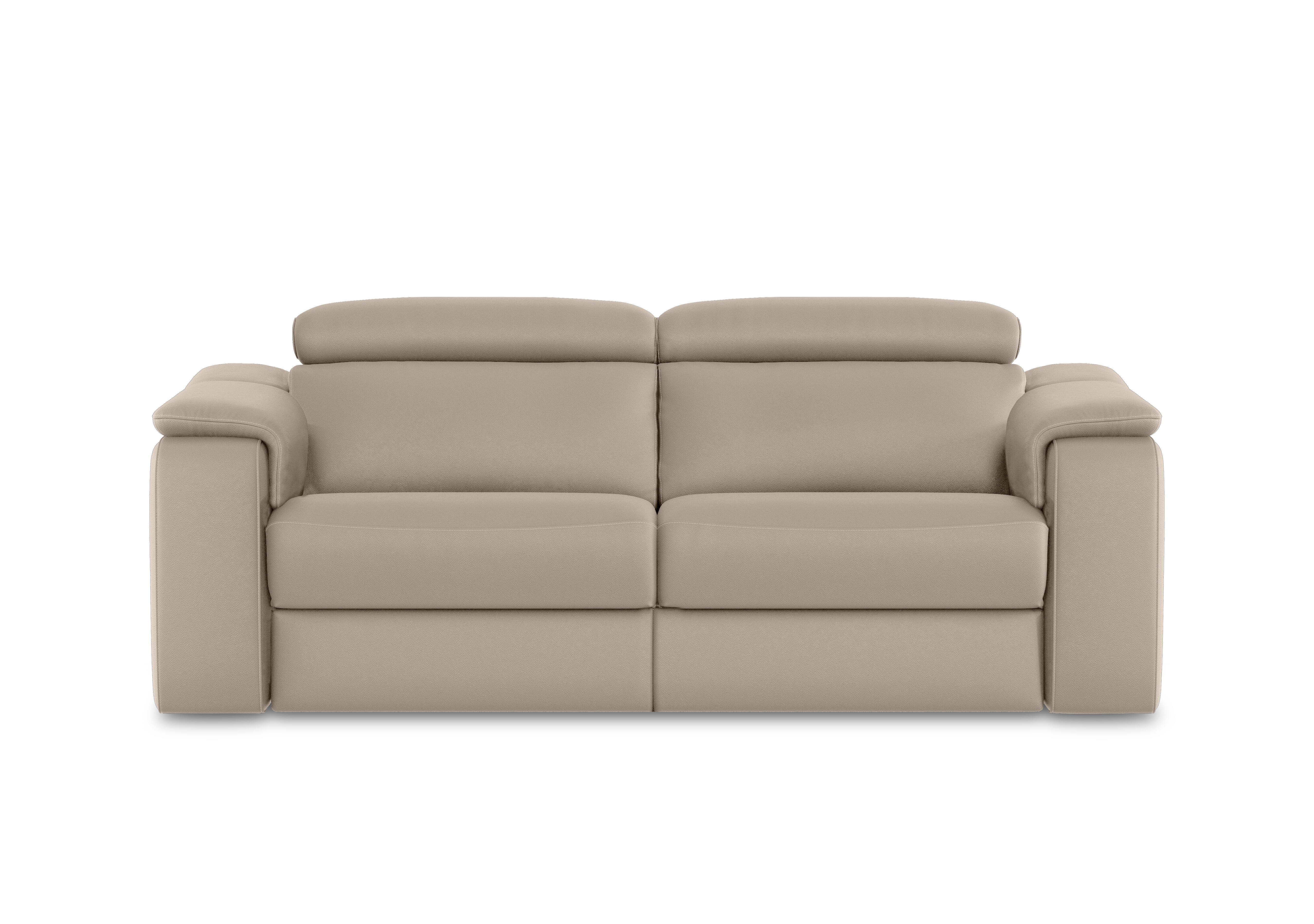 Canto 3 Seater Leather Sofa in Torello Fango 352 on Furniture Village