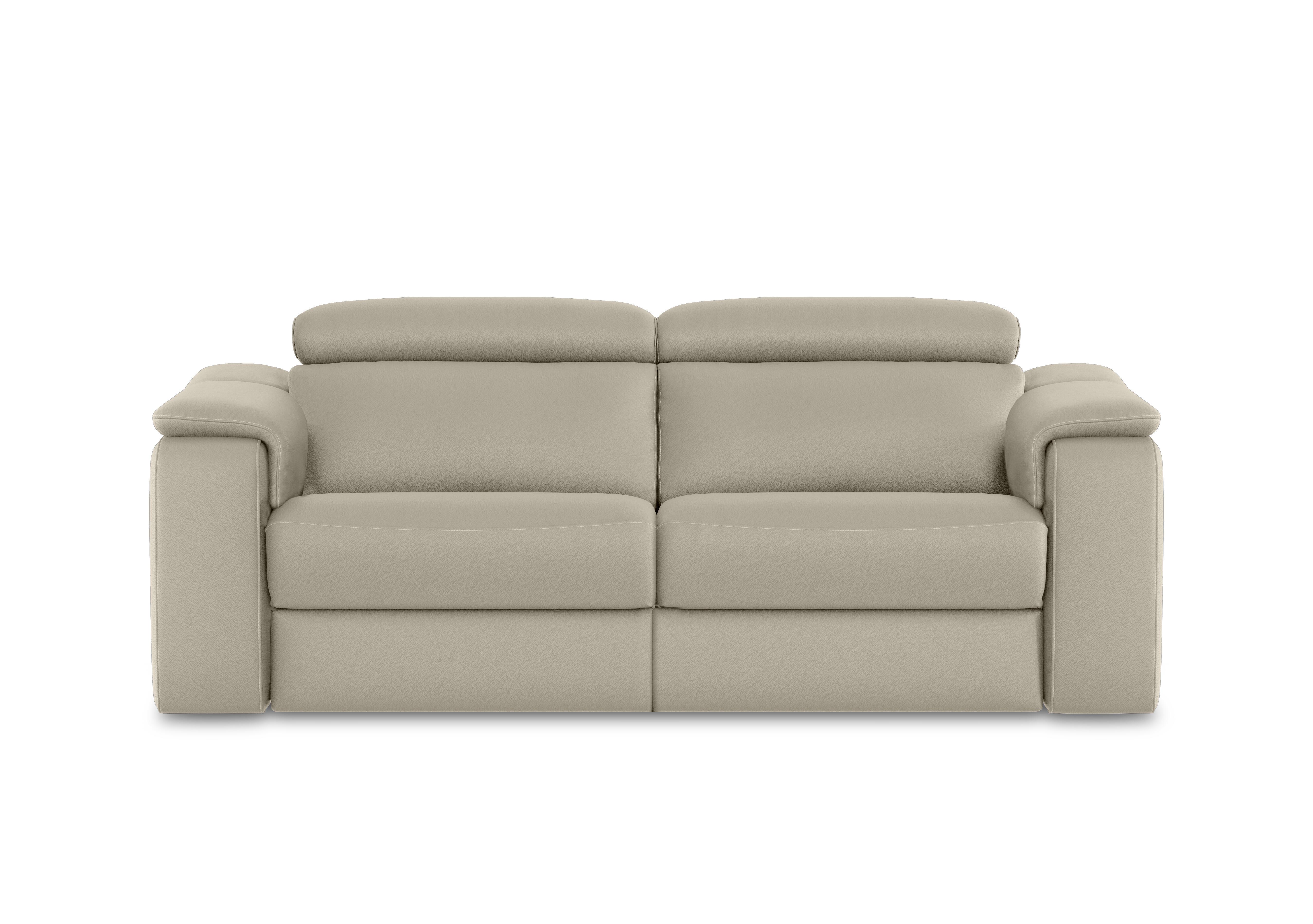 Canto 3 Seater Leather Sofa in Torello Ice 371 on Furniture Village