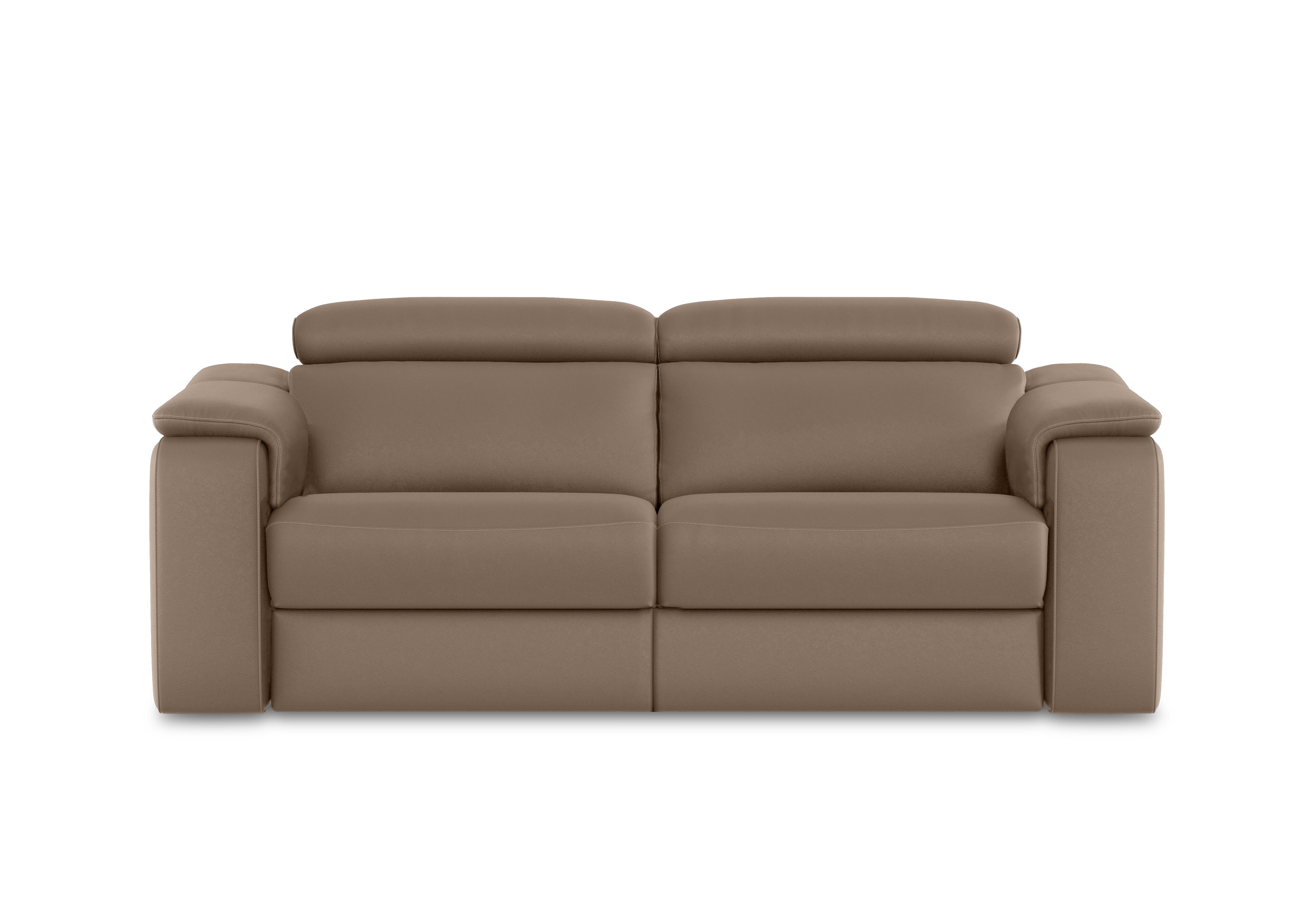 Canto 3 Seater Leather Sofa in Torello Taupe 312 on Furniture Village