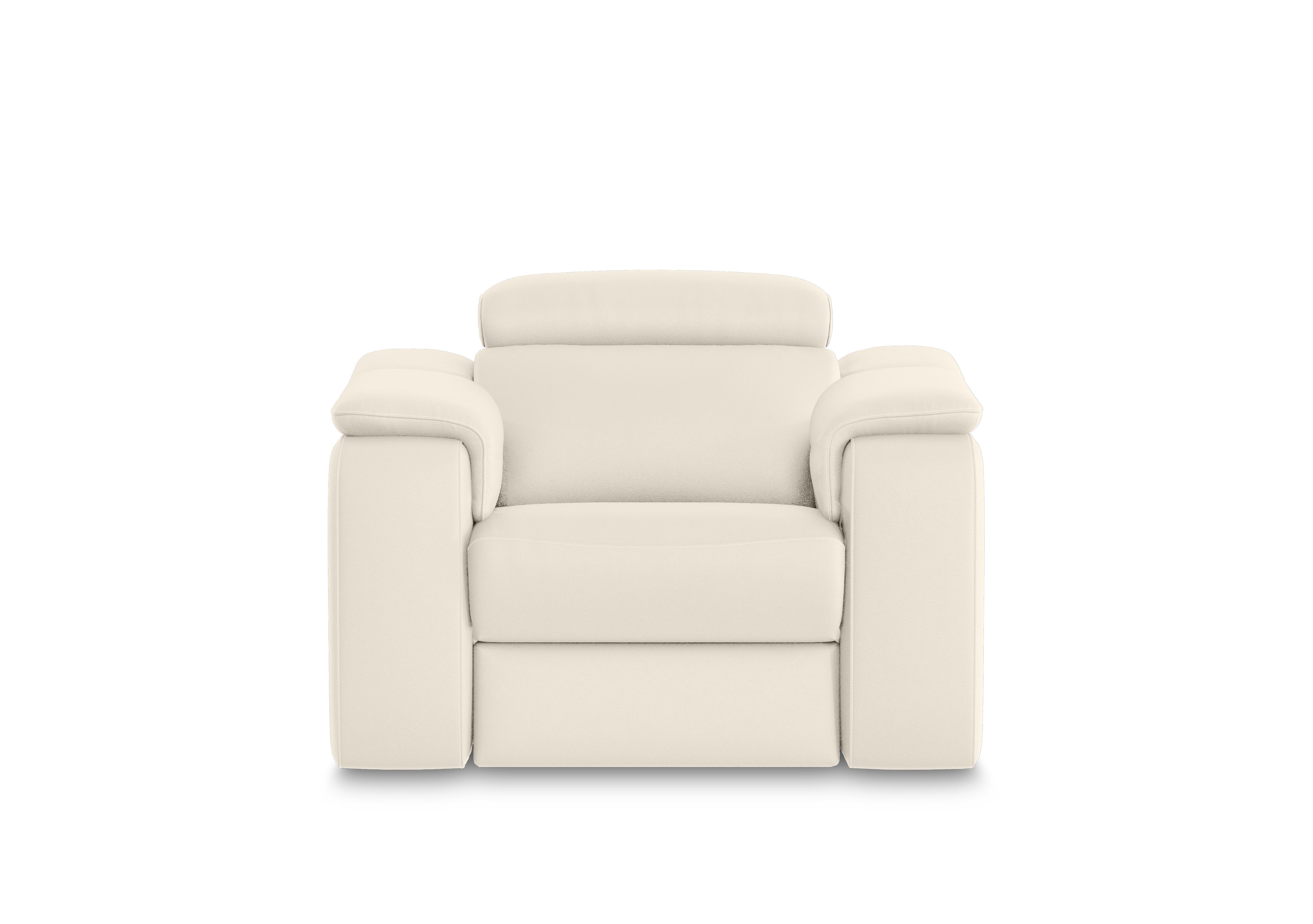 Canto Leather Armchair in Botero Bianco 2153 on Furniture Village