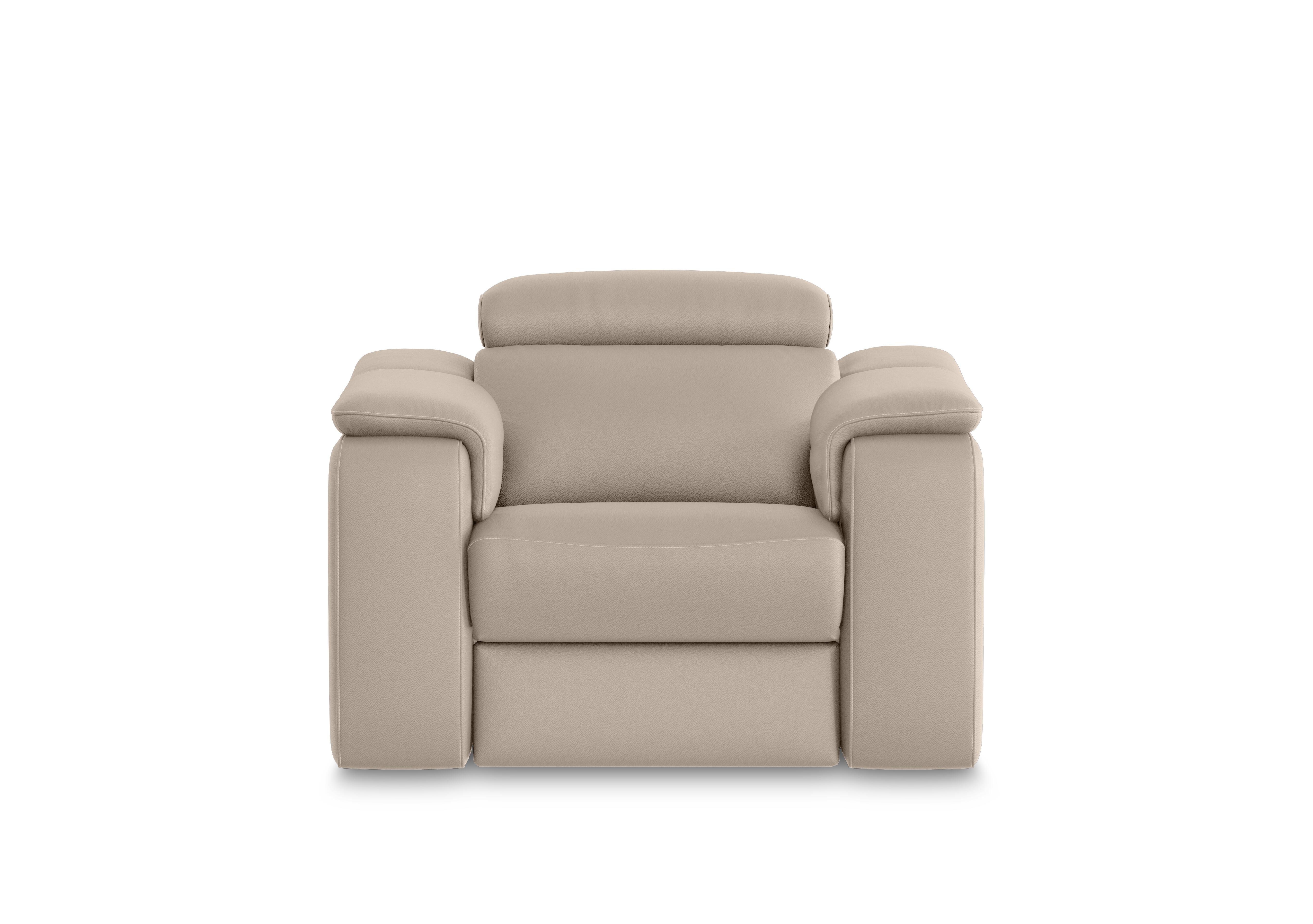 Canto Leather Armchair in Botero Crema 2156 on Furniture Village