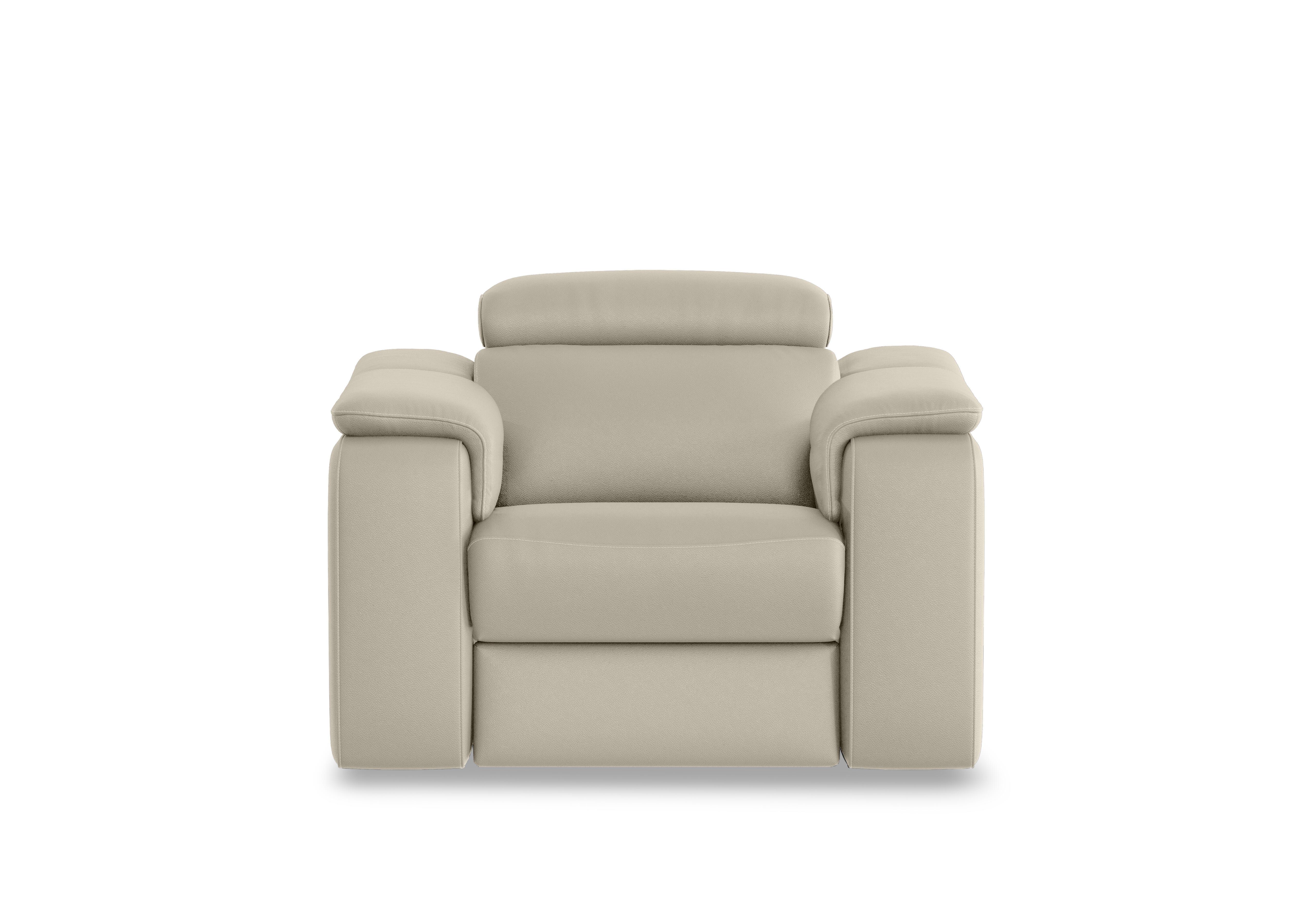 Canto Leather Armchair in Botero Ice 2169 on Furniture Village