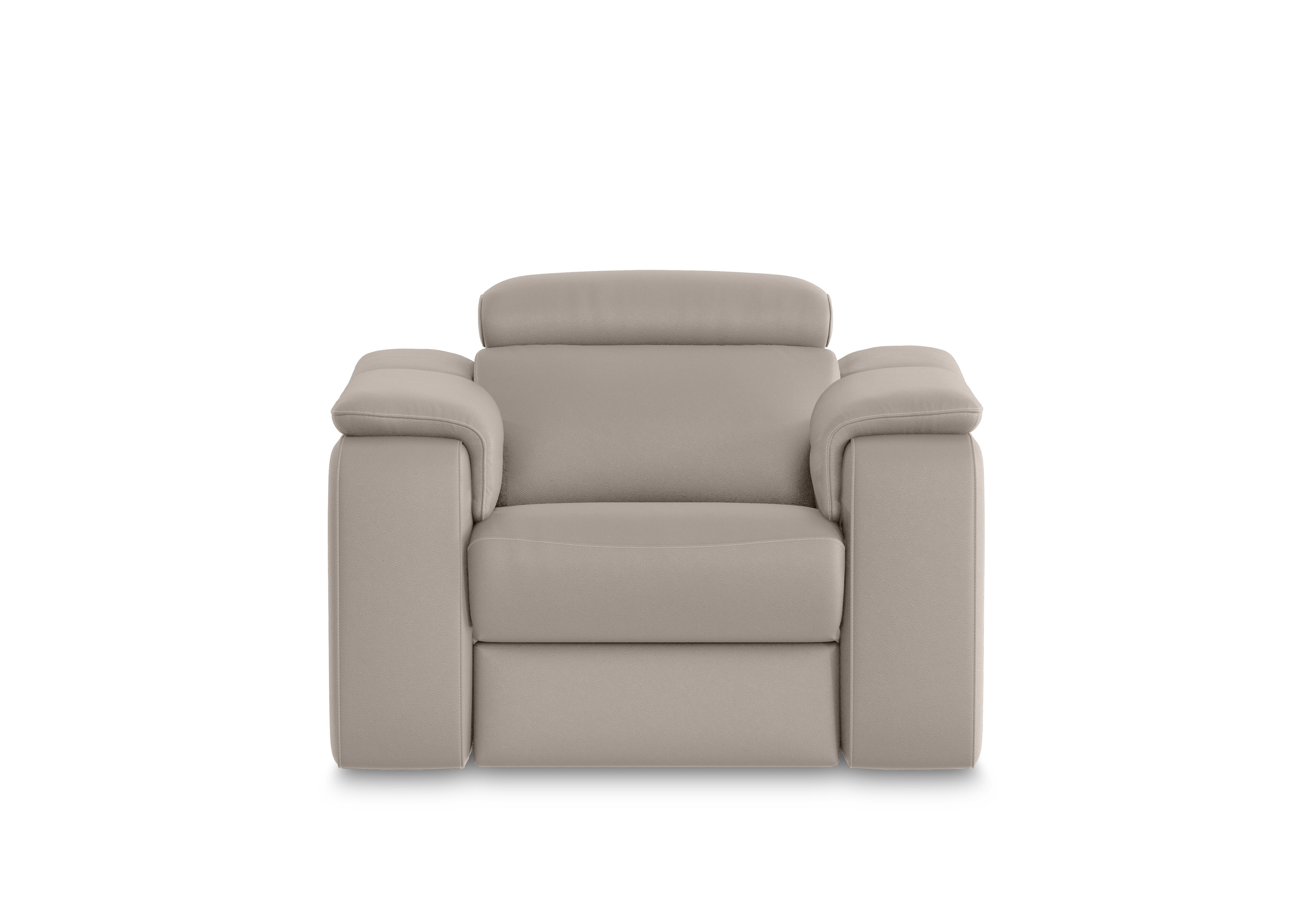 Canto Leather Armchair in Botero Tortora 2165 on Furniture Village
