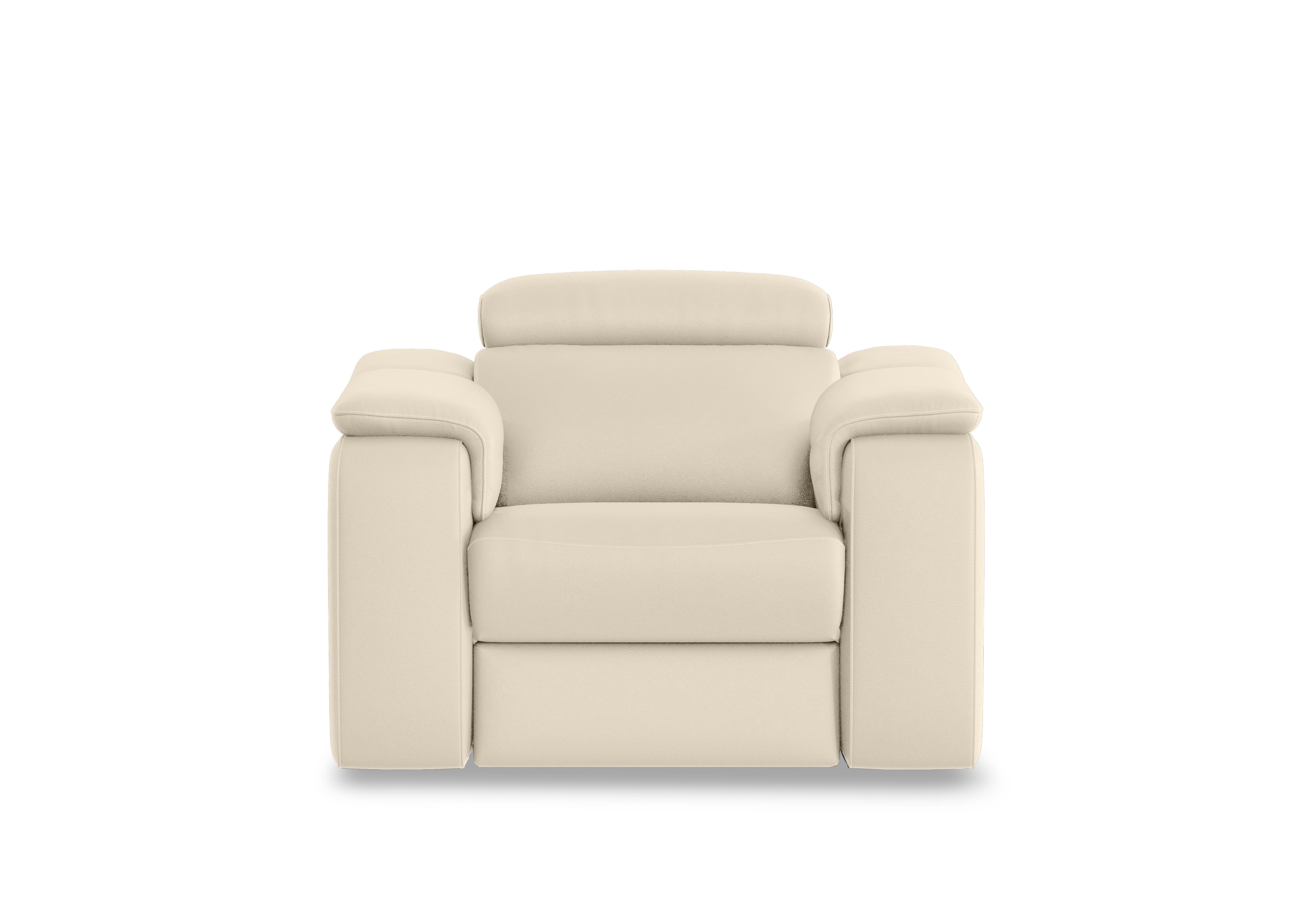 Canto Leather Armchair in Mars Bianco 1600 on Furniture Village
