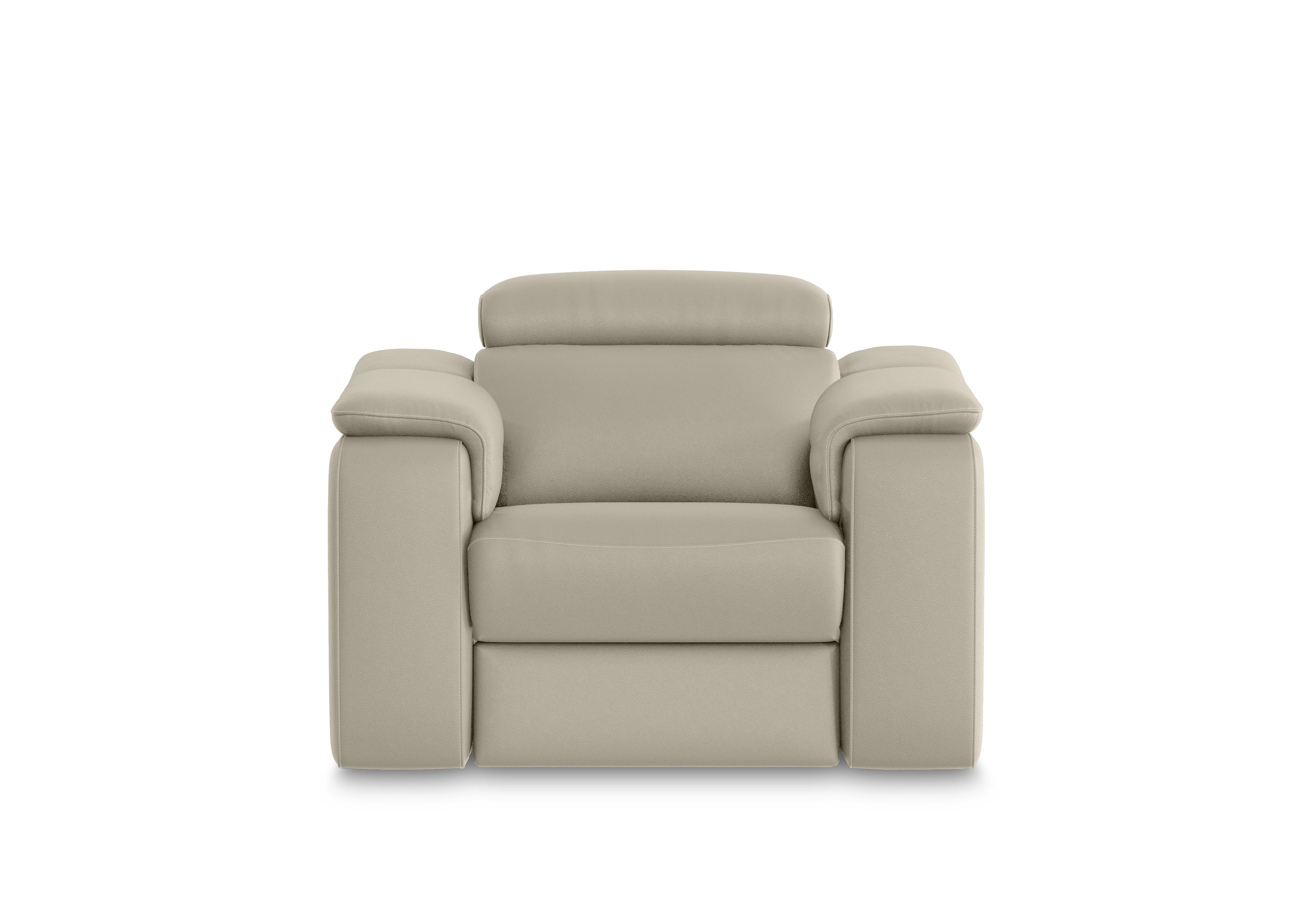 Canto Leather Armchair in Torello Ice 371 on Furniture Village