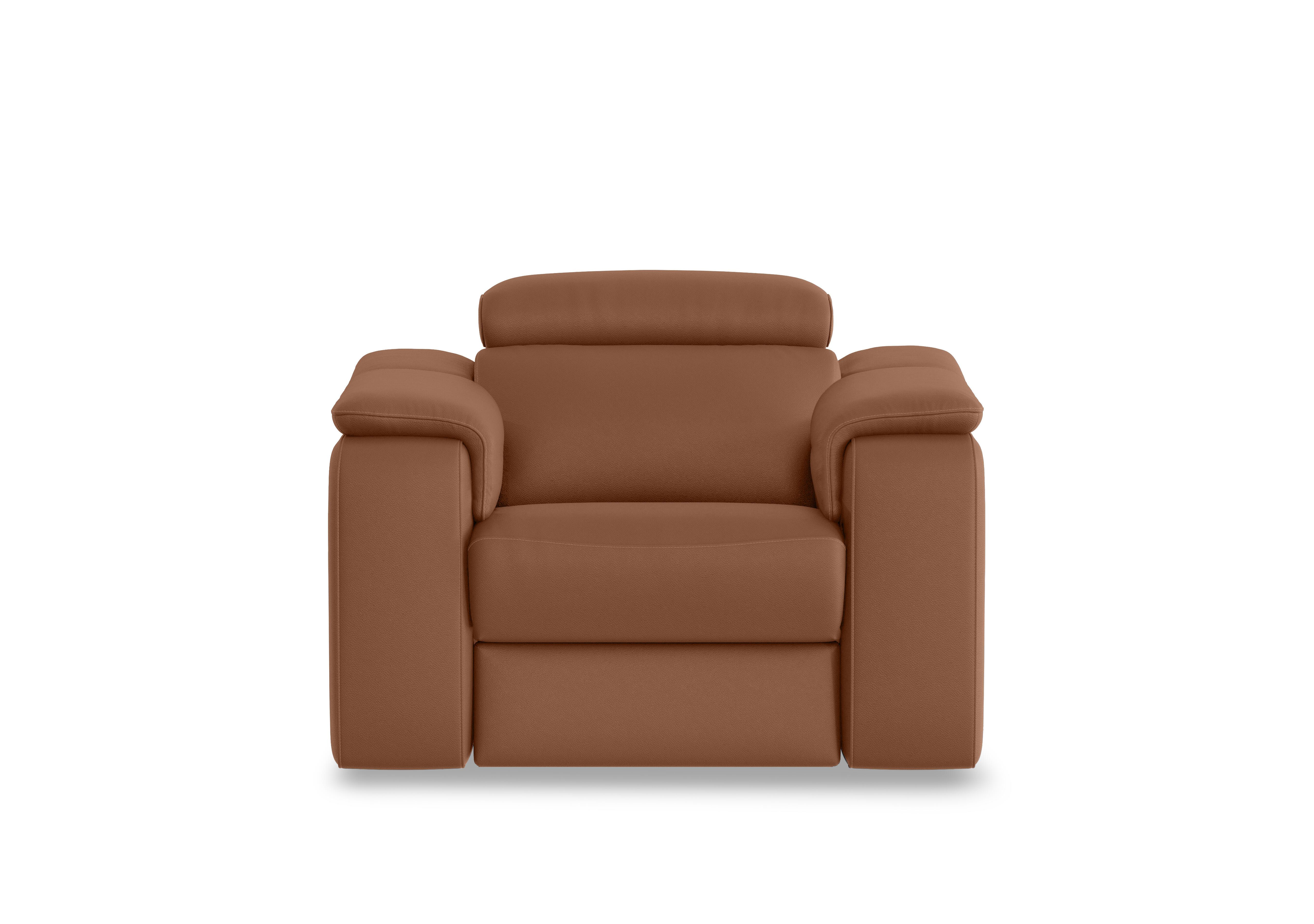 Canto Leather Power Recliner Armchair with Power Headrest and Power Lumbar in Torello Cuoio 372 on Furniture Village