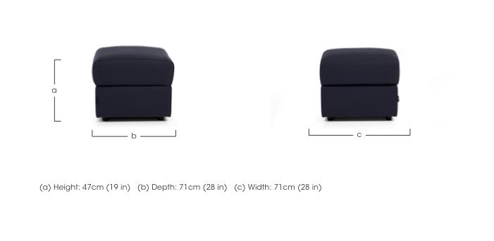 Canto Leather Footstool in  on Furniture Village