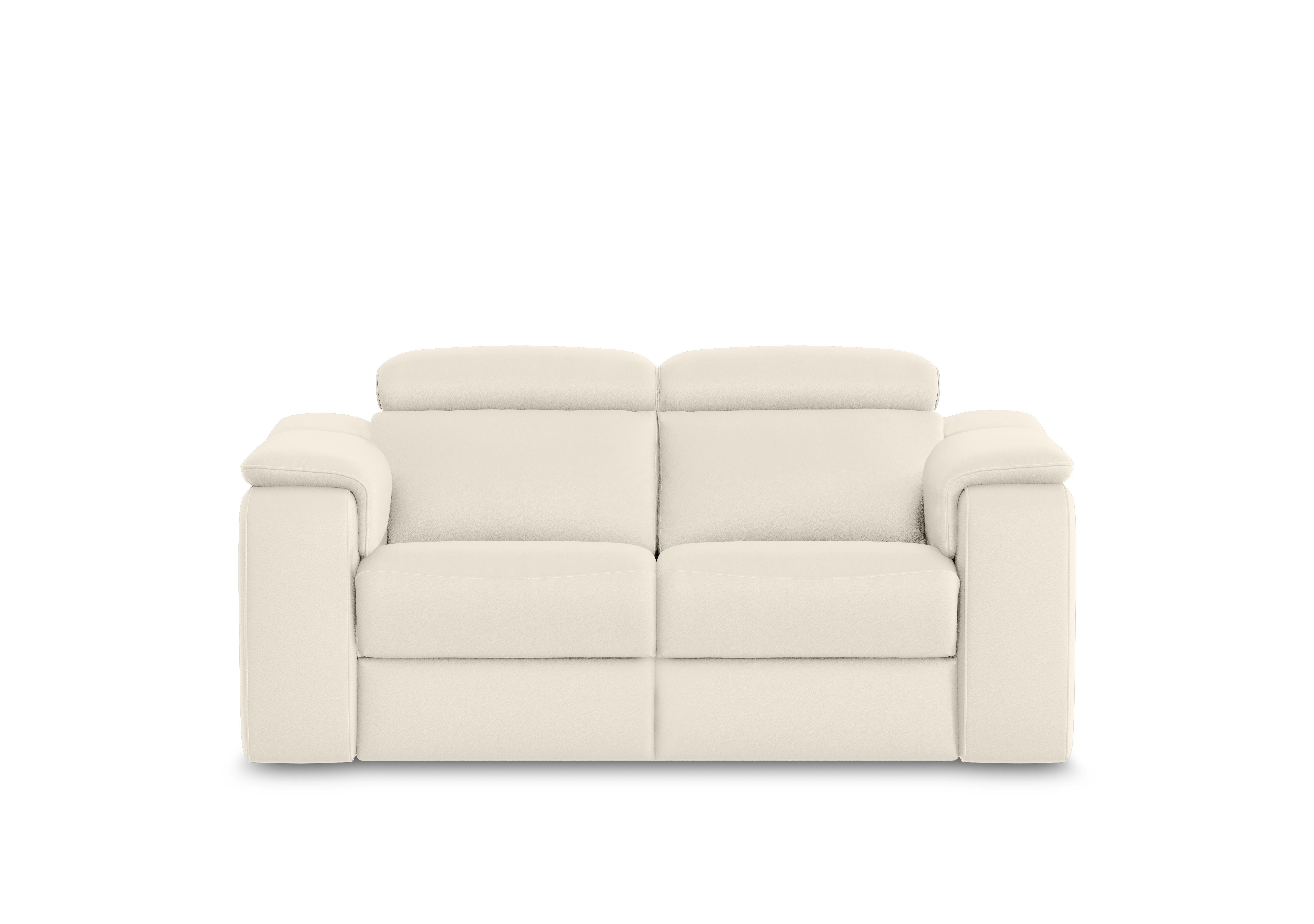 Canto 2 Seater Leather Power Recliner Sofa with Power Headrest and Power Lumbar in Botero Bianco 2153 on Furniture Village
