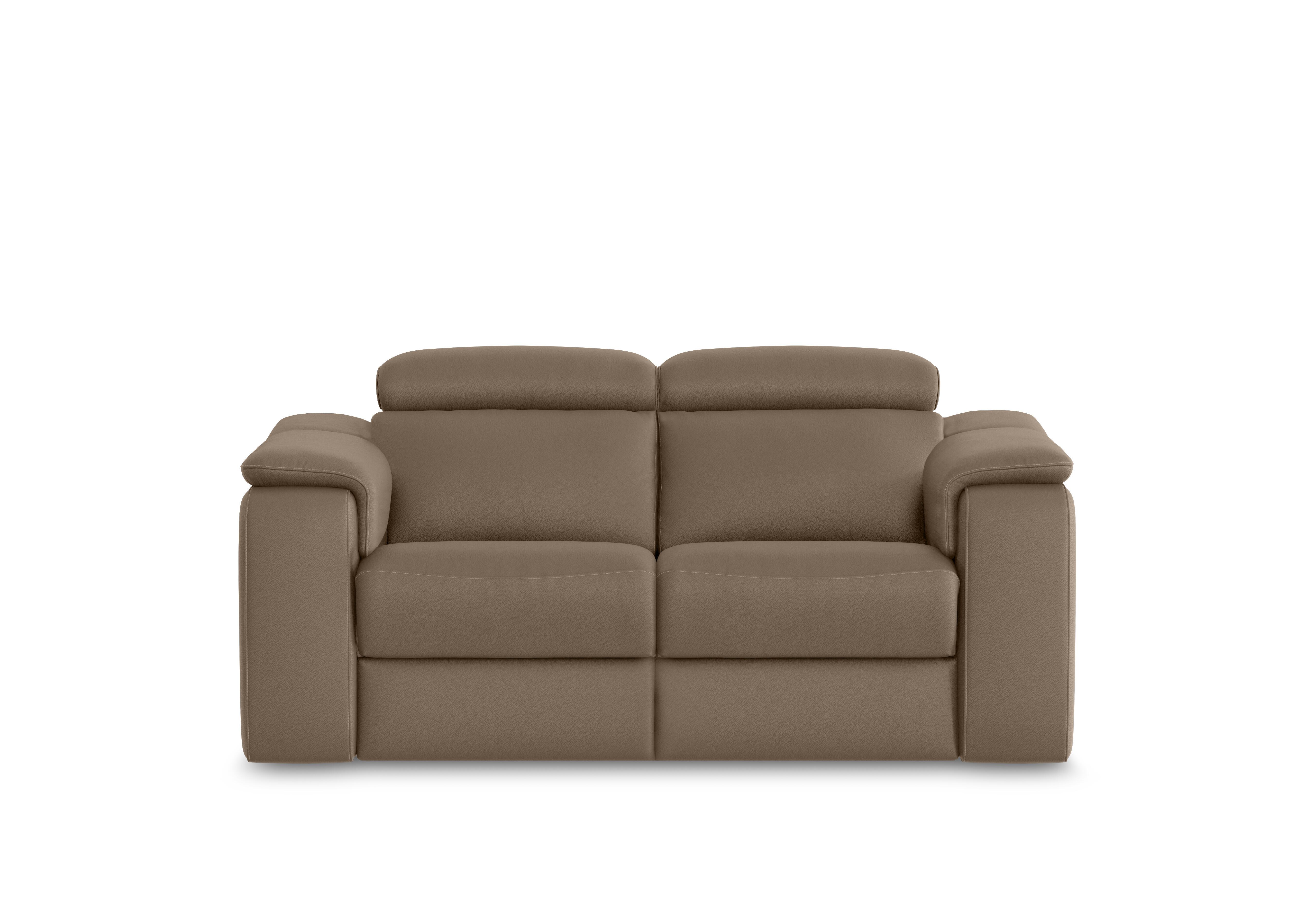 Canto 2 Seater Leather Power Recliner Sofa with Power Headrest and Power Lumbar in Mars Taupe 1603 on Furniture Village