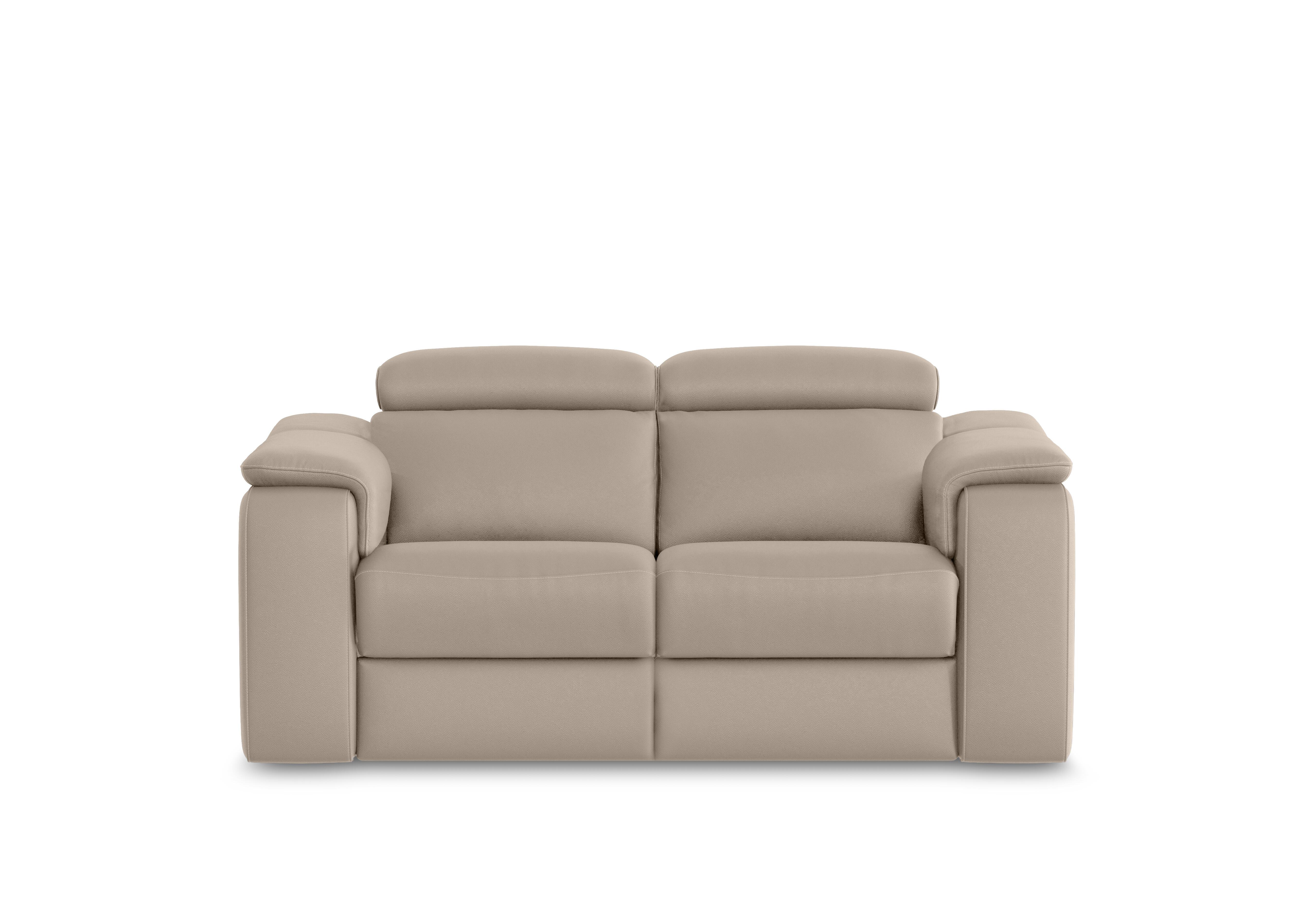Canto 2 Seater Leather Power Recliner Sofa with Power Headrest and Power Lumbar in Torello Fango 352 on Furniture Village