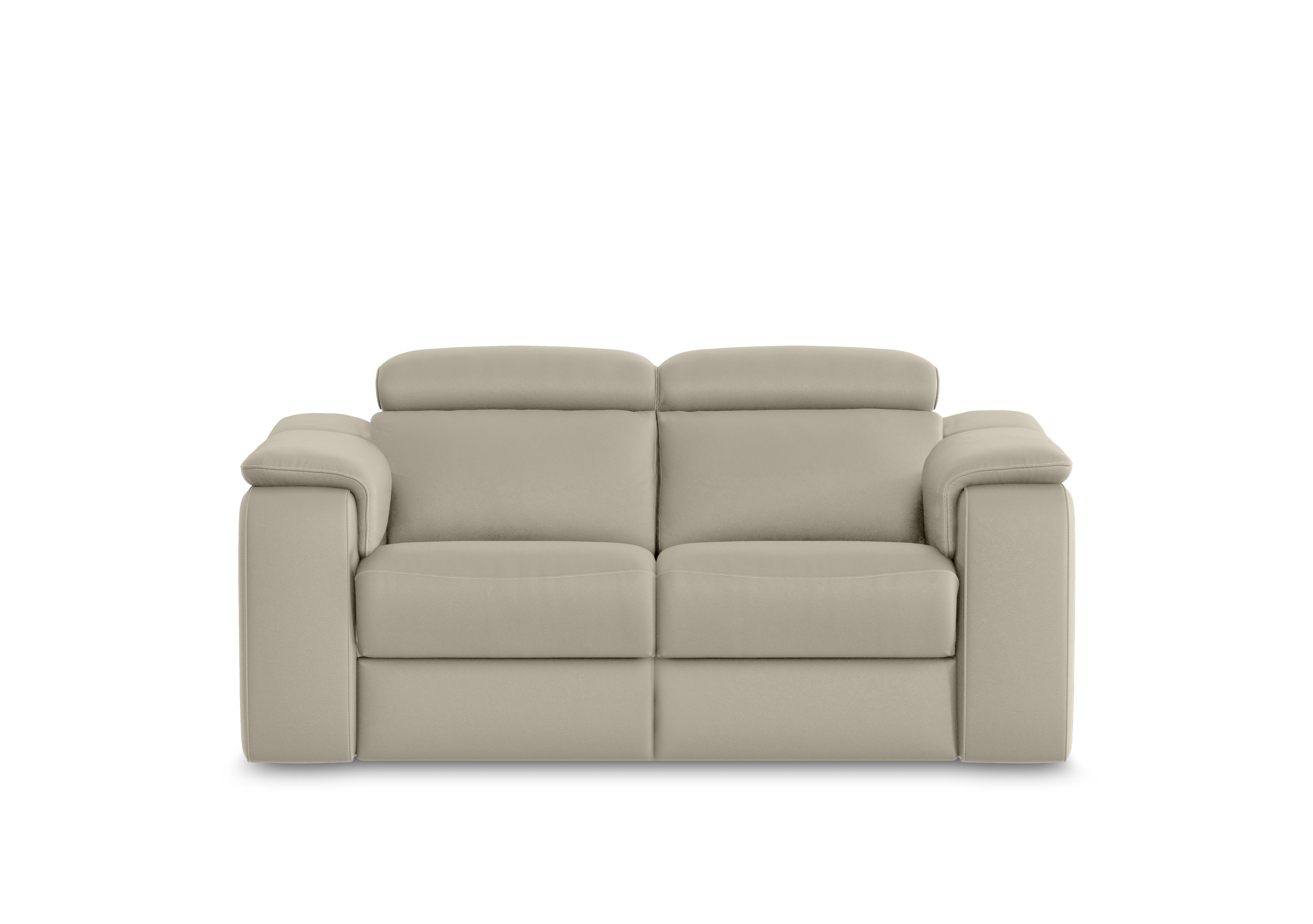 Canto 2 Seater Leather Power Recliner Sofa with Power Headrest and Power Lumbar in Torello Ice 371 on Furniture Village