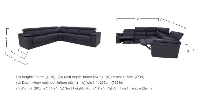 Canto Large Leather Corner Sofa in  on Furniture Village