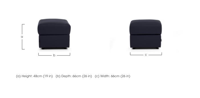 Canto Square Leather Storage Footstool in  on Furniture Village