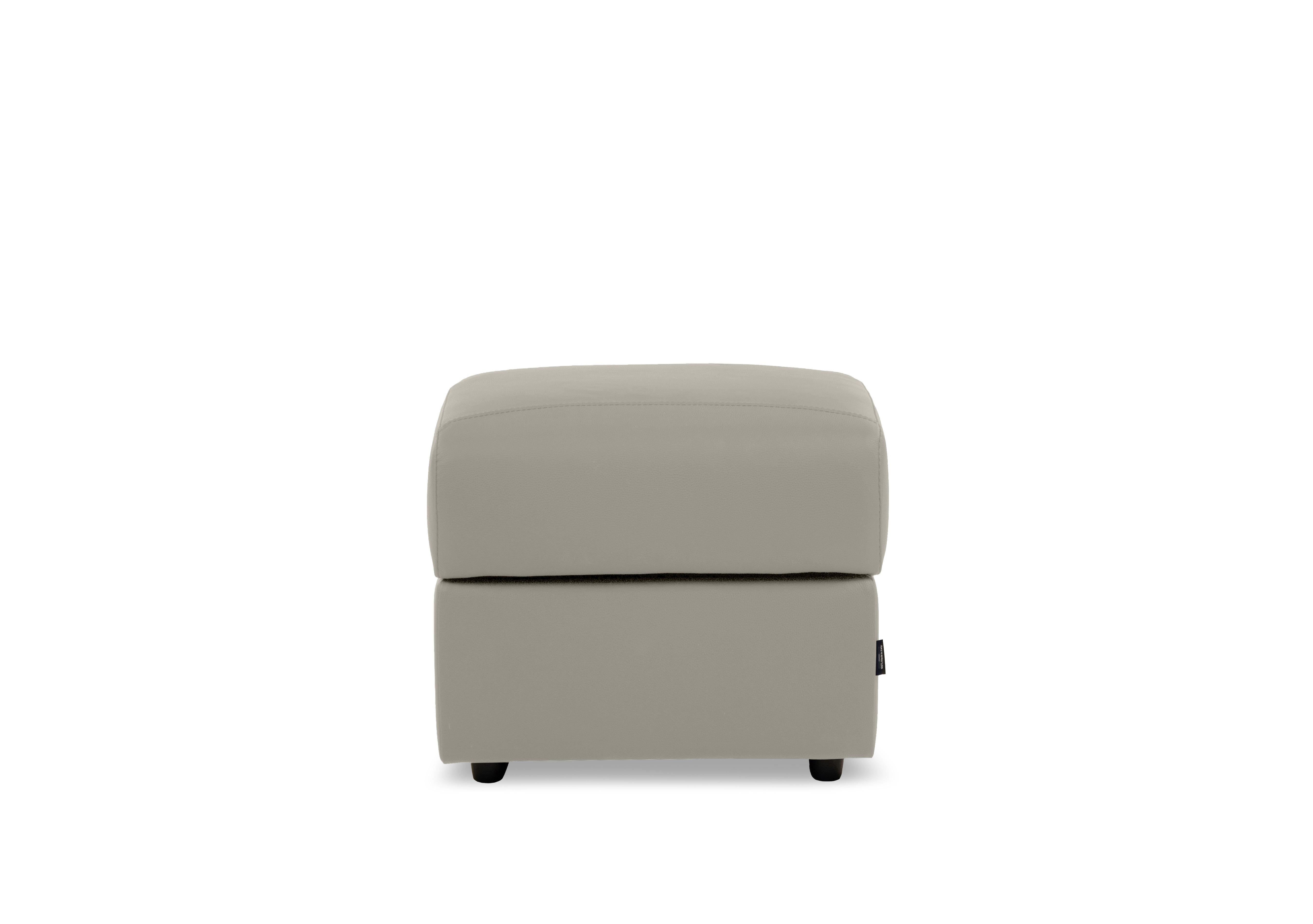 Canto Square Leather Storage Footstool in Mars Tortora 1602 on Furniture Village
