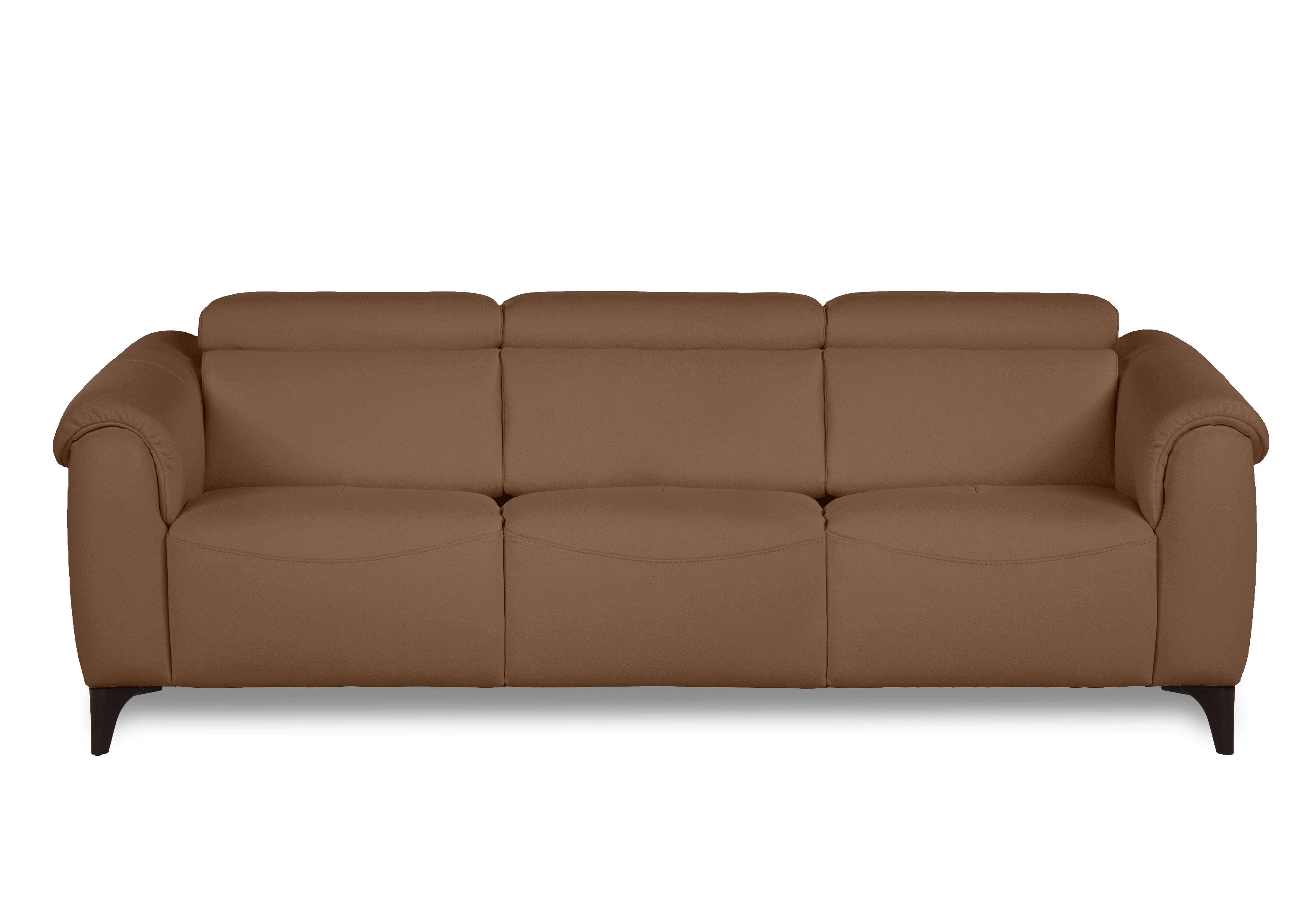 Nicole 3 Seater 3 Cushion Leather Sofa in Torello Cuoio 372 Rw on Furniture Village